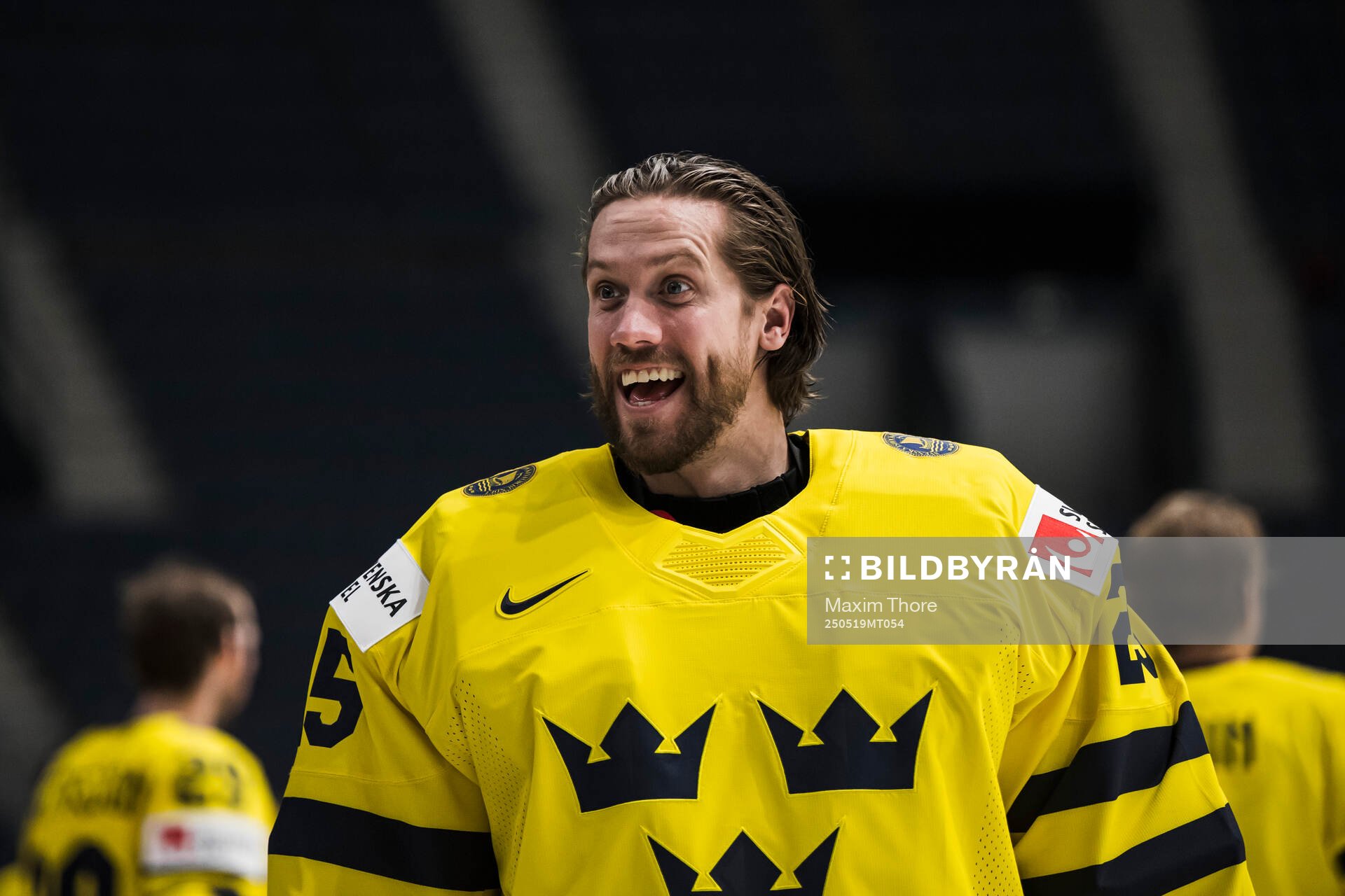 Goaltender Jacob Markström of Sweden at the official team