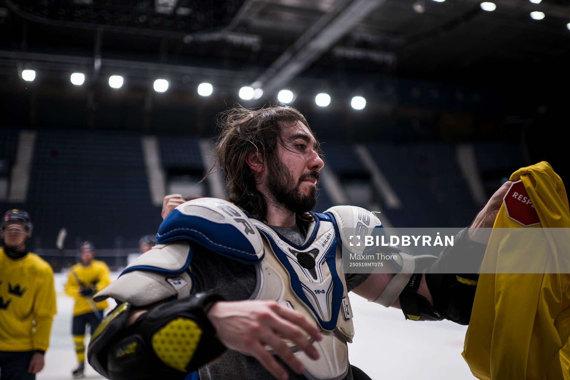 Mika Zibanejad of Sweden at a practice session