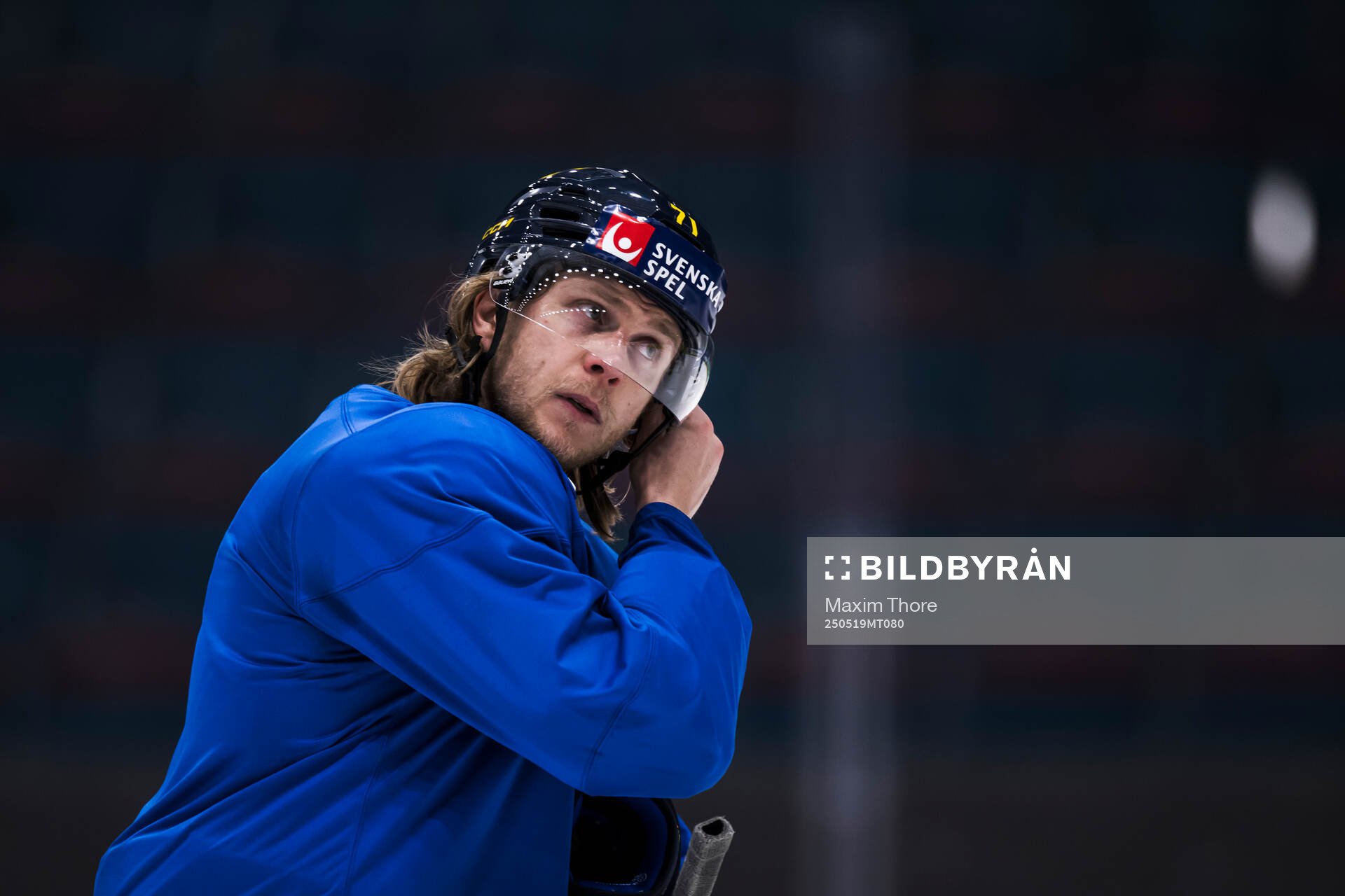 William Karlsson of Sweden at a practice session