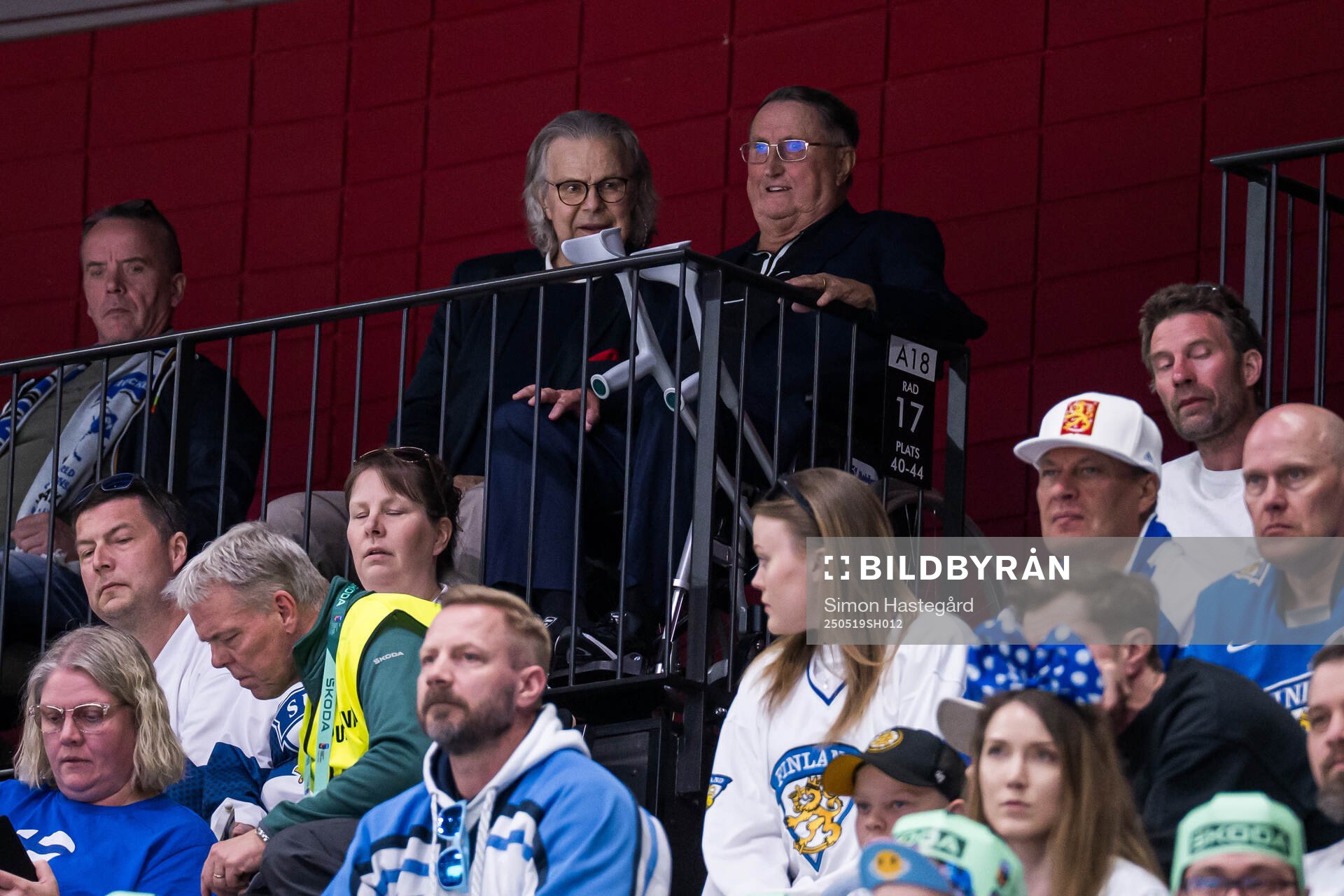 Curt Lindström in the stands