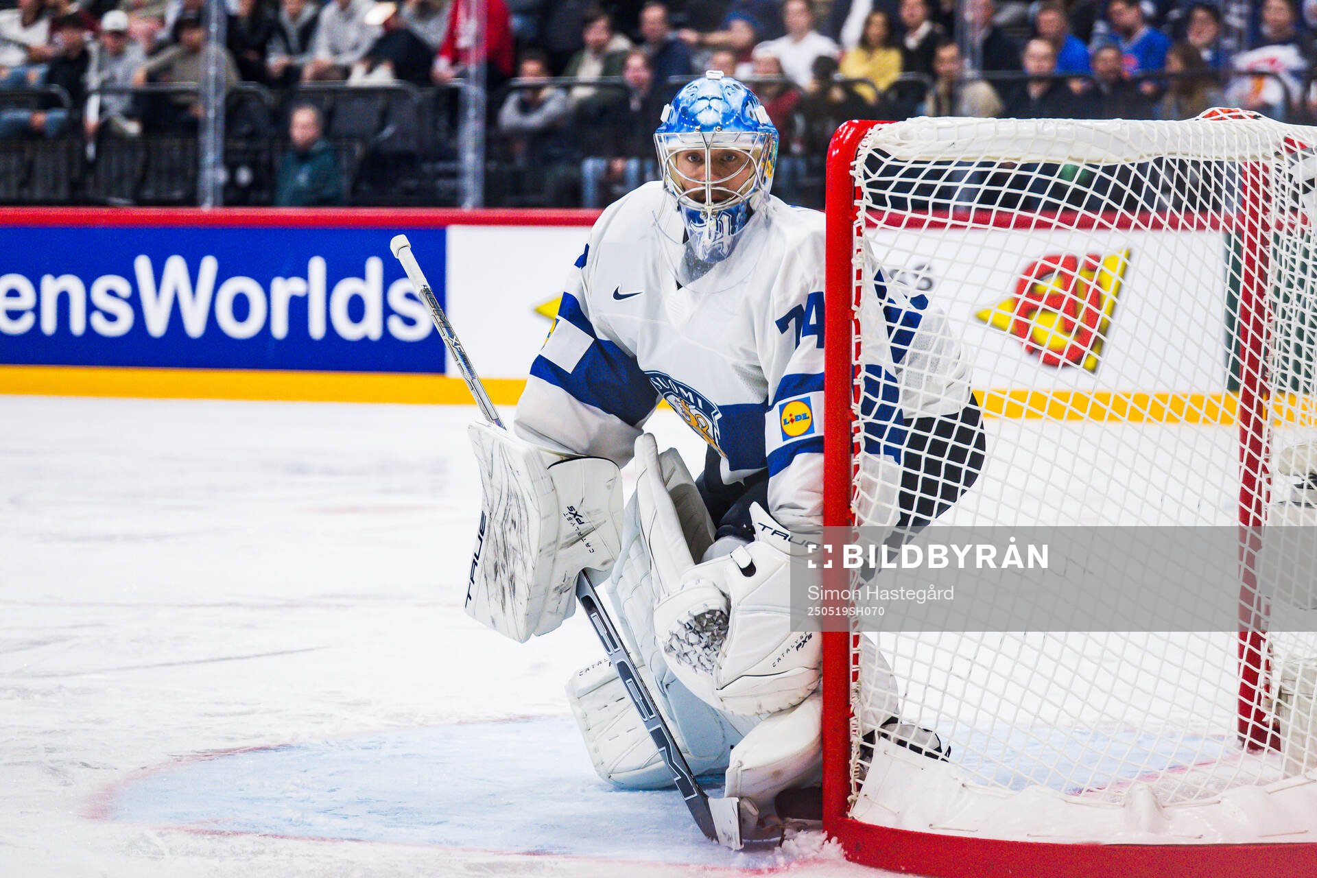 Goaltender Juuse Saros of Finland