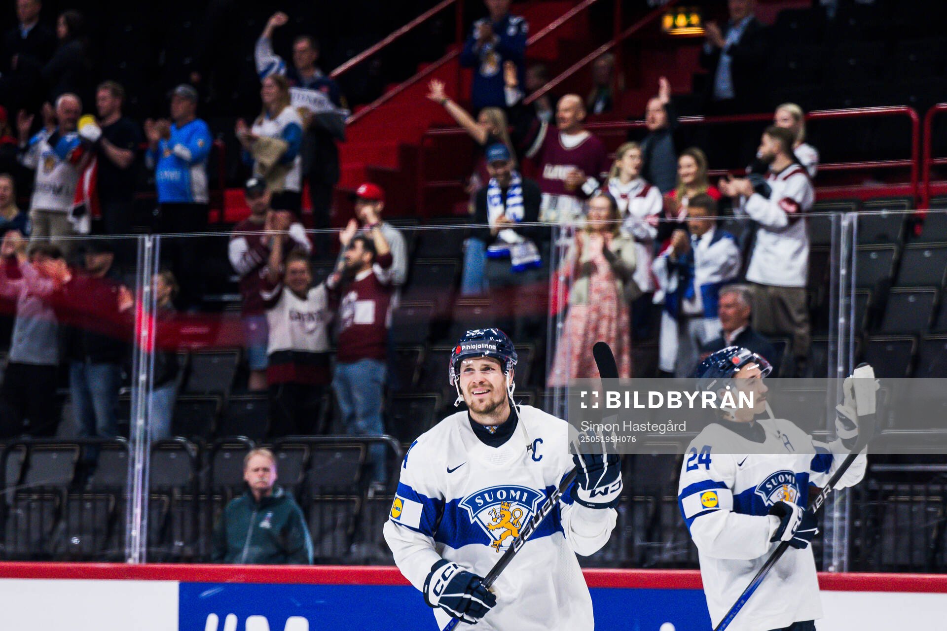 Mikko Lehtonen of Finland celebrates