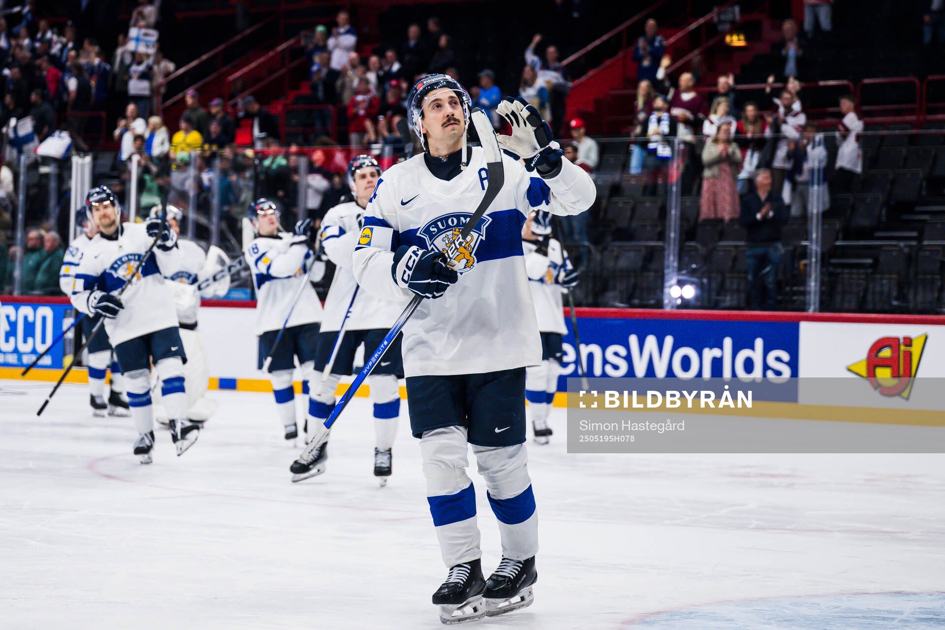 Hannes Björninen of Finland celebrates