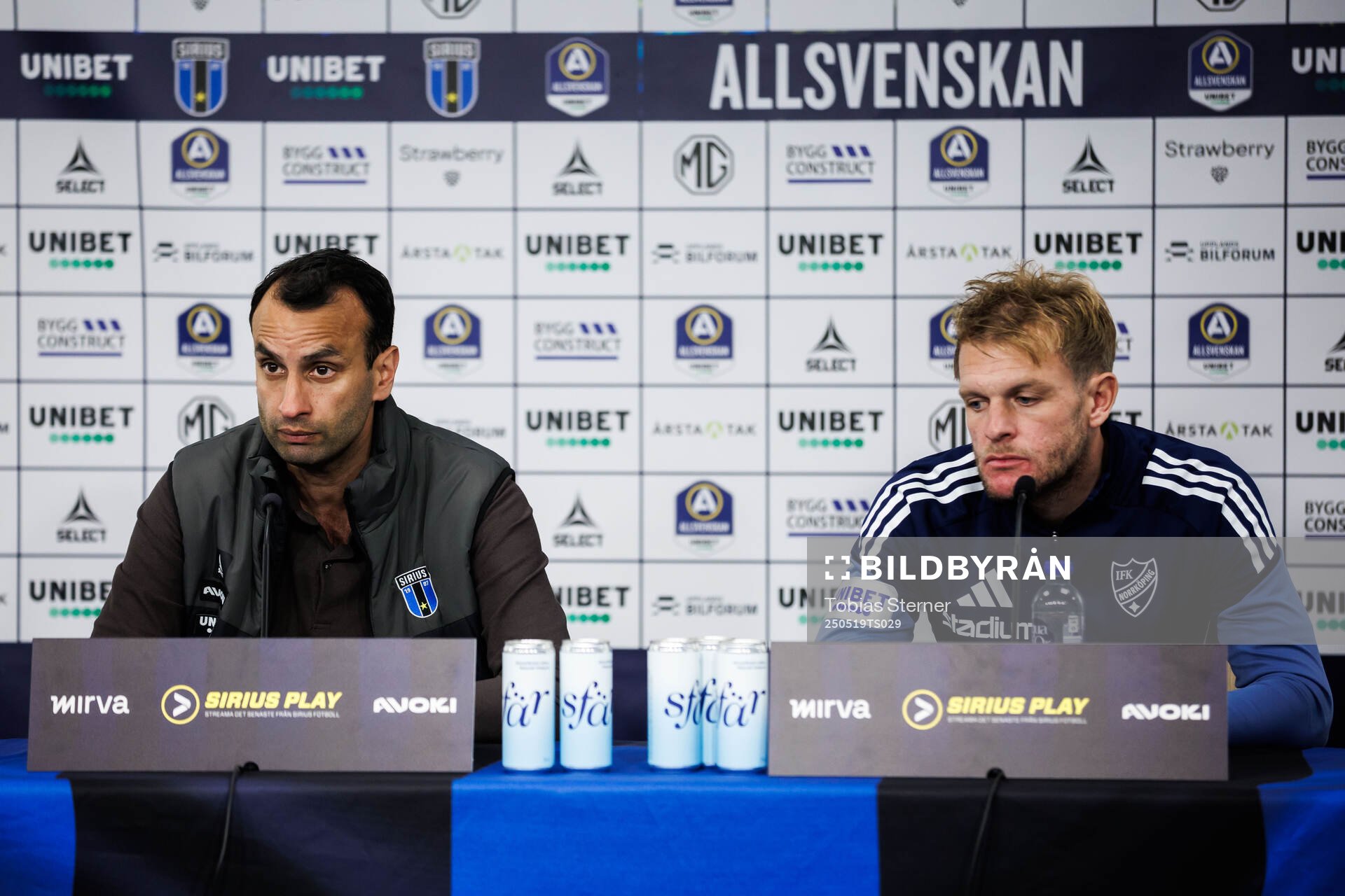 Sirius tränare Andreas Engelmark och IFK Norrköpings