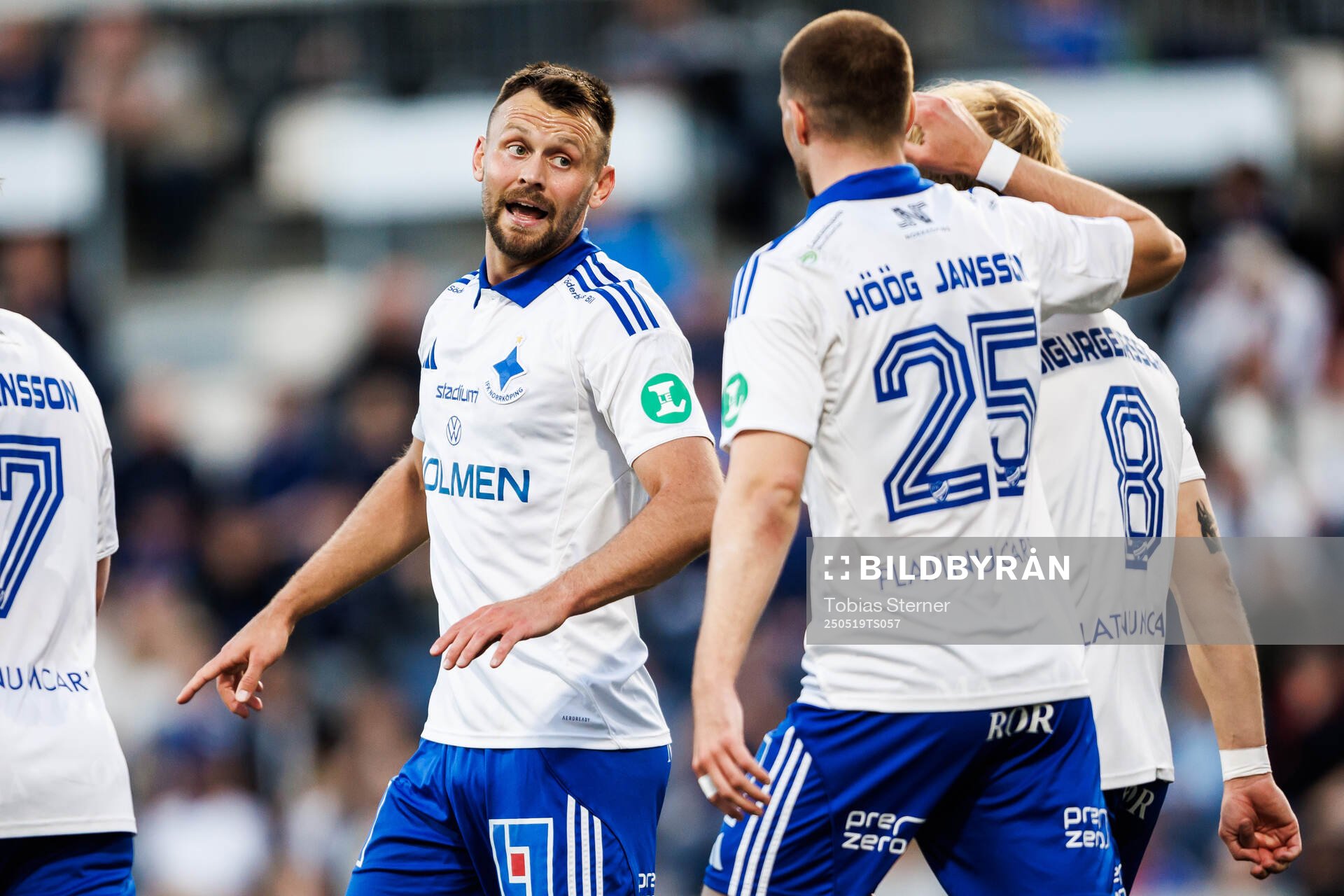 IFK Norrköpings Max Watson under fotbollsmatchen i Allsvenskan mellan Sirius och IFK Norrköping den 19 maj 2025 i Uppsala. 