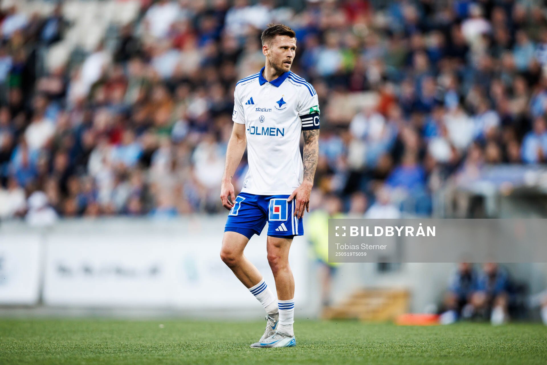 IFK Norrköpings Arnor Traustason under fotbollsmatchen i Allsvenskan mellan Sirius och IFK Norrköping den 19 maj 2025 i Uppsala. 