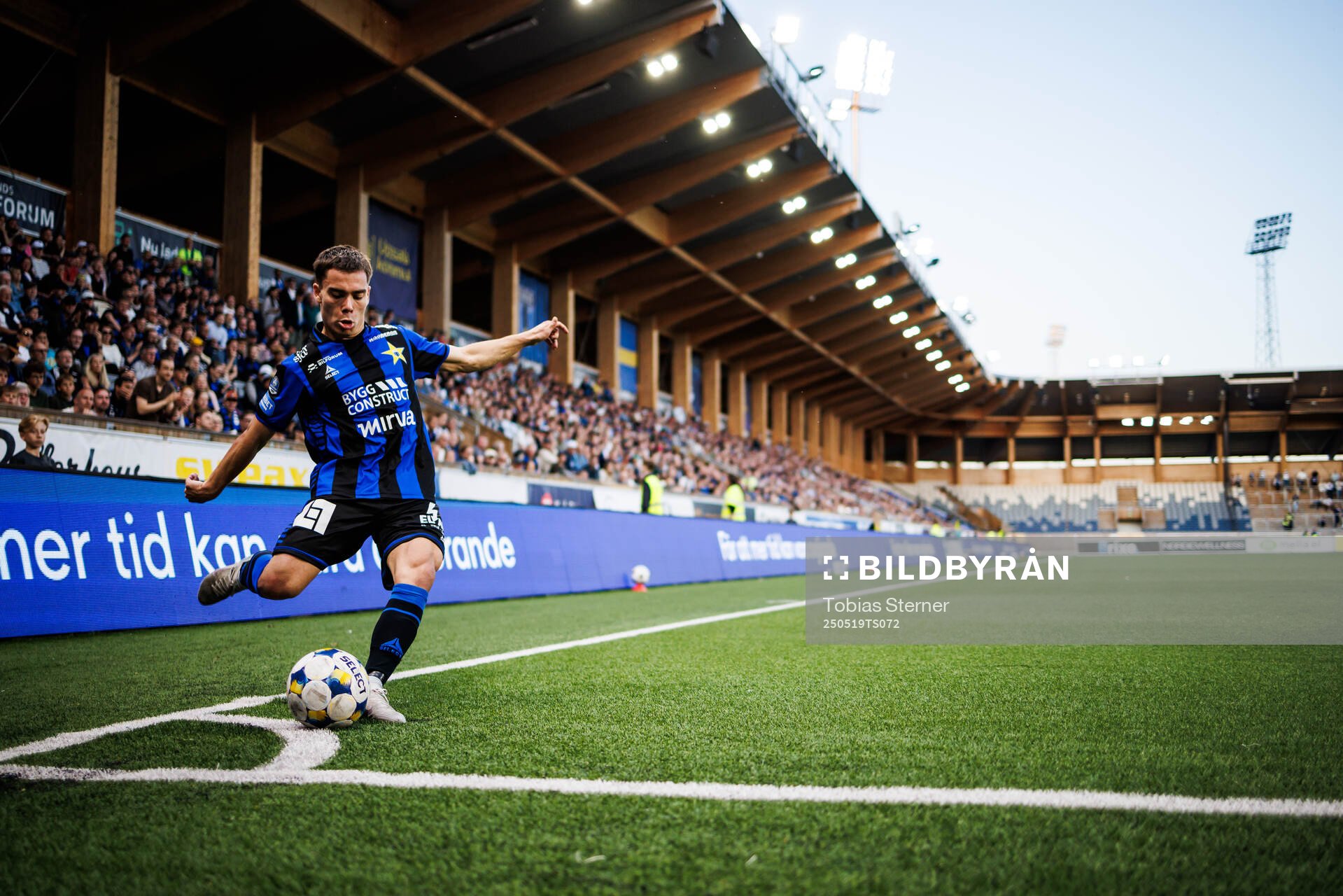 Sirius Leo Walta under fotbollsmatchen i Allsvenskan mellan Sirius och IFK Norrköping den 19 maj 2025 i Uppsala. 