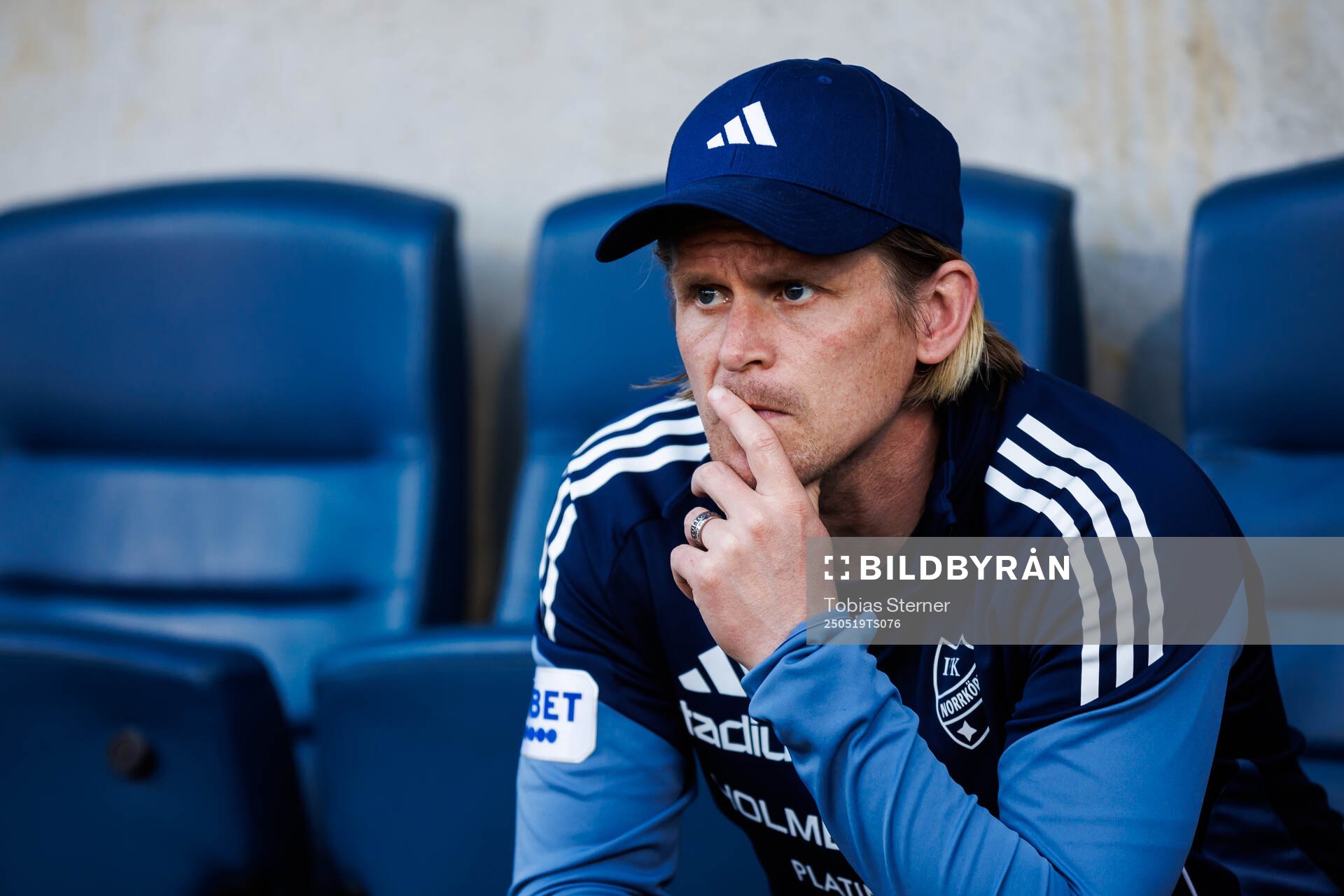 IFK Norrköpings Ari Skúlason under fotbollsmatchen i Allsvenskan mellan Sirius och IFK Norrköping den 19 maj 2025 i Uppsala. 