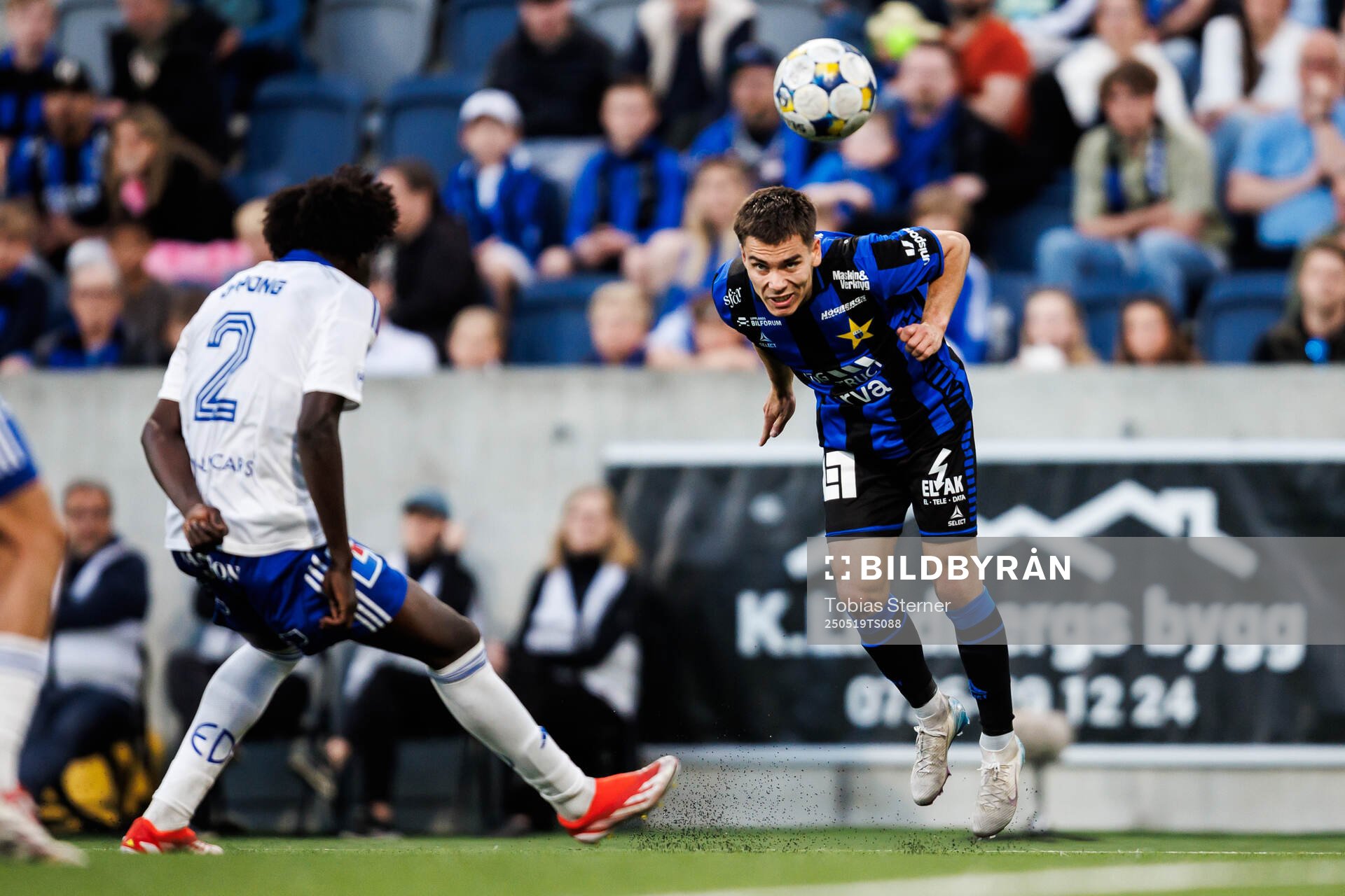 Sirius Leo Walta under fotbollsmatchen i Allsvenskan mellan Sirius och IFK Norrköping den 19 maj 2025 i Uppsala. 