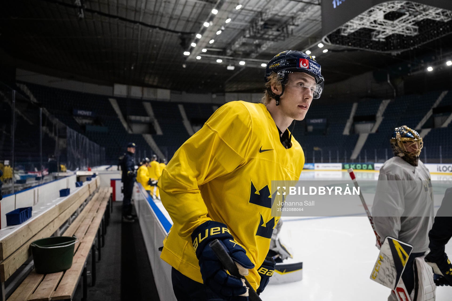Simon Edvinsson of Sweden at a practice session