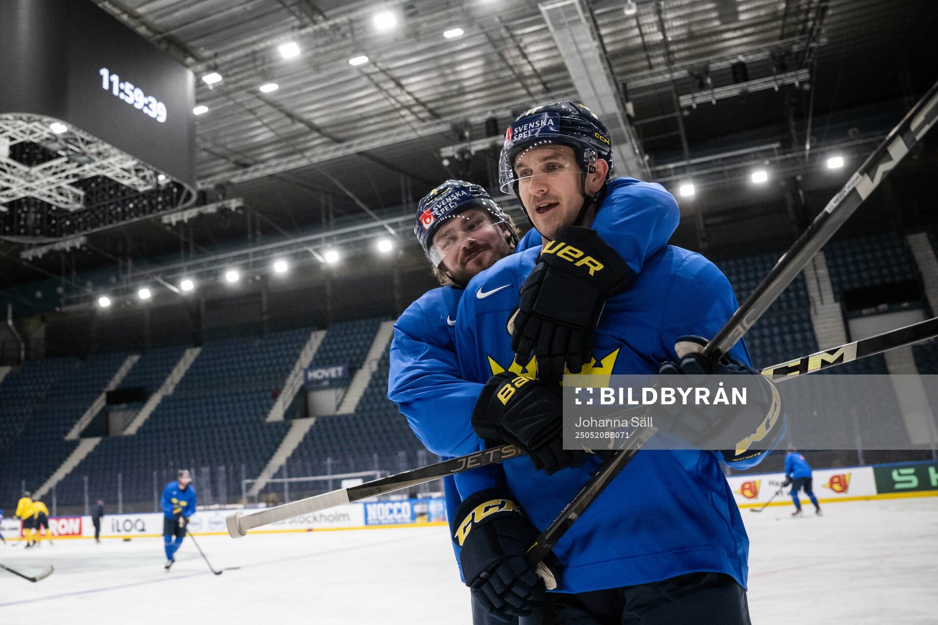 Rasmus Andersson and Mikael Backlund of Sweden at a
