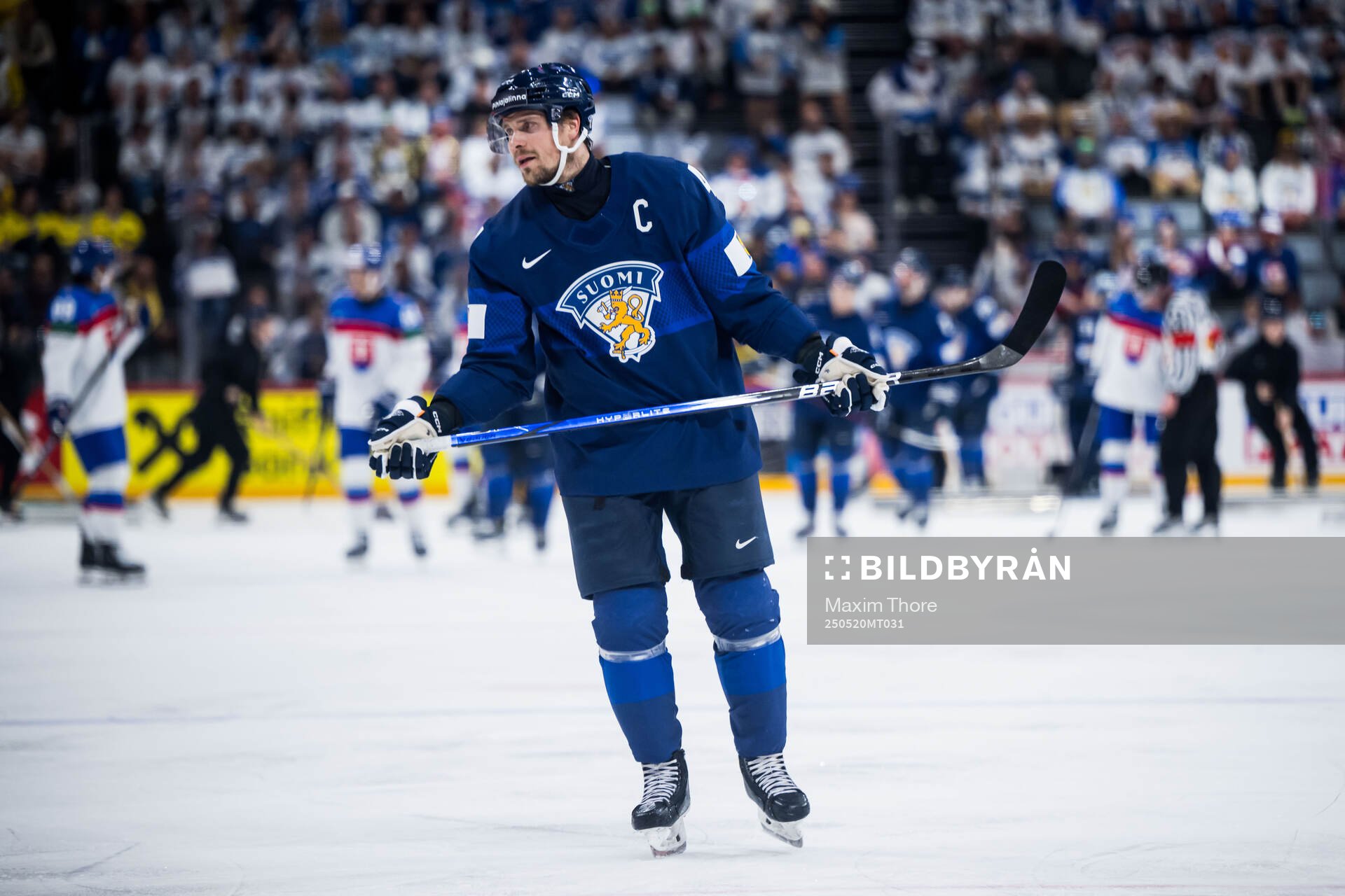 Mikko Lehtonen of Finland looks dejected
