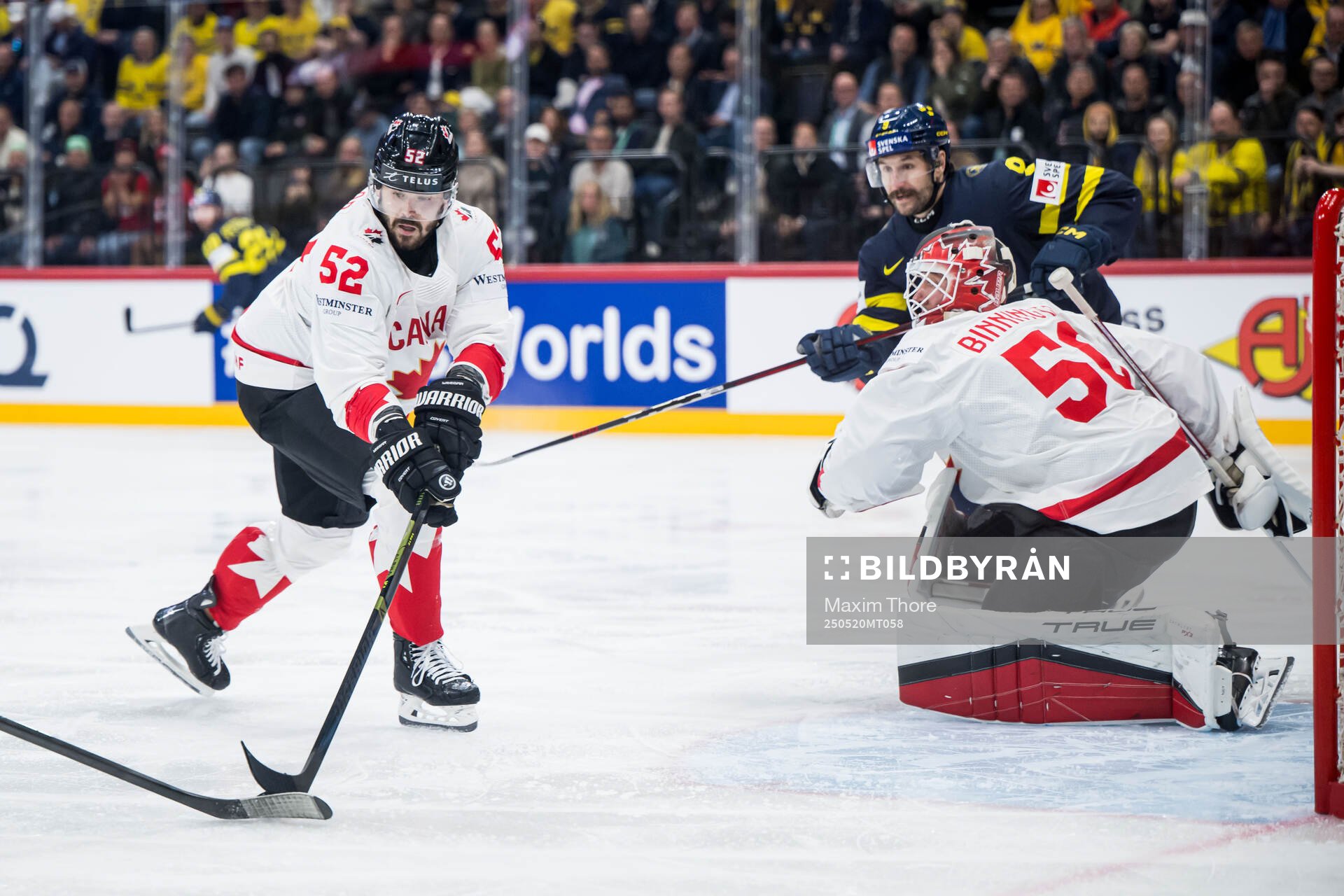 MacKenzie Weegar of Canada, Filip Forsberg of Sweden and