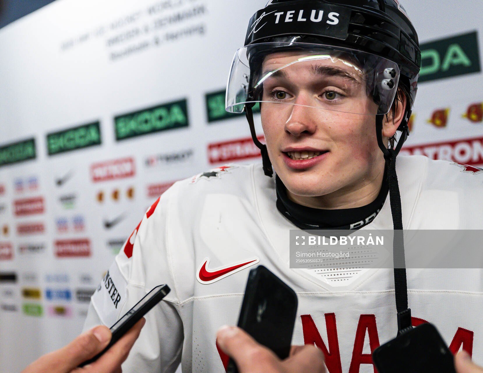 Macklin Celebrini of Canada