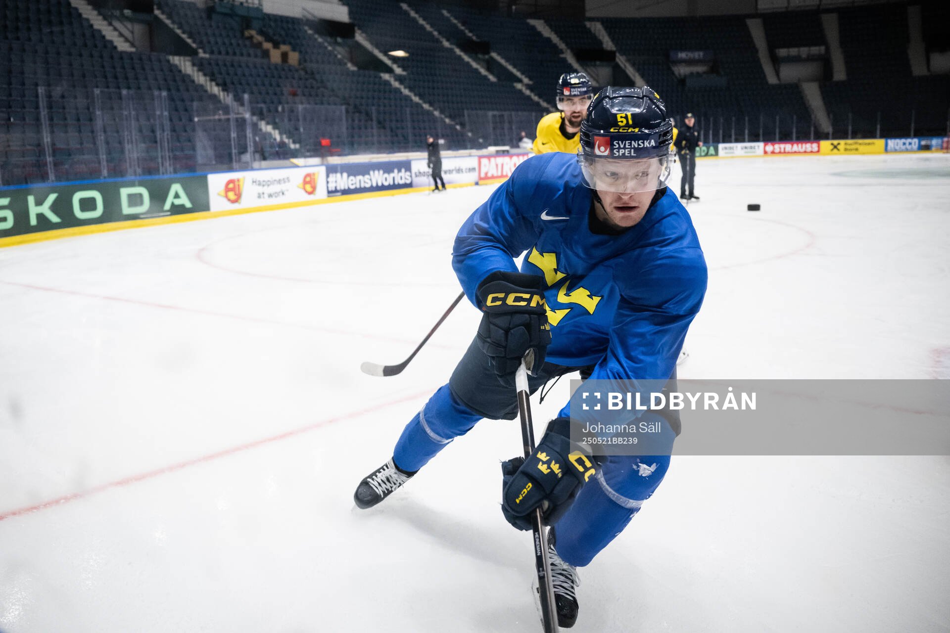 Emil Heineman of Sweden at a practice session