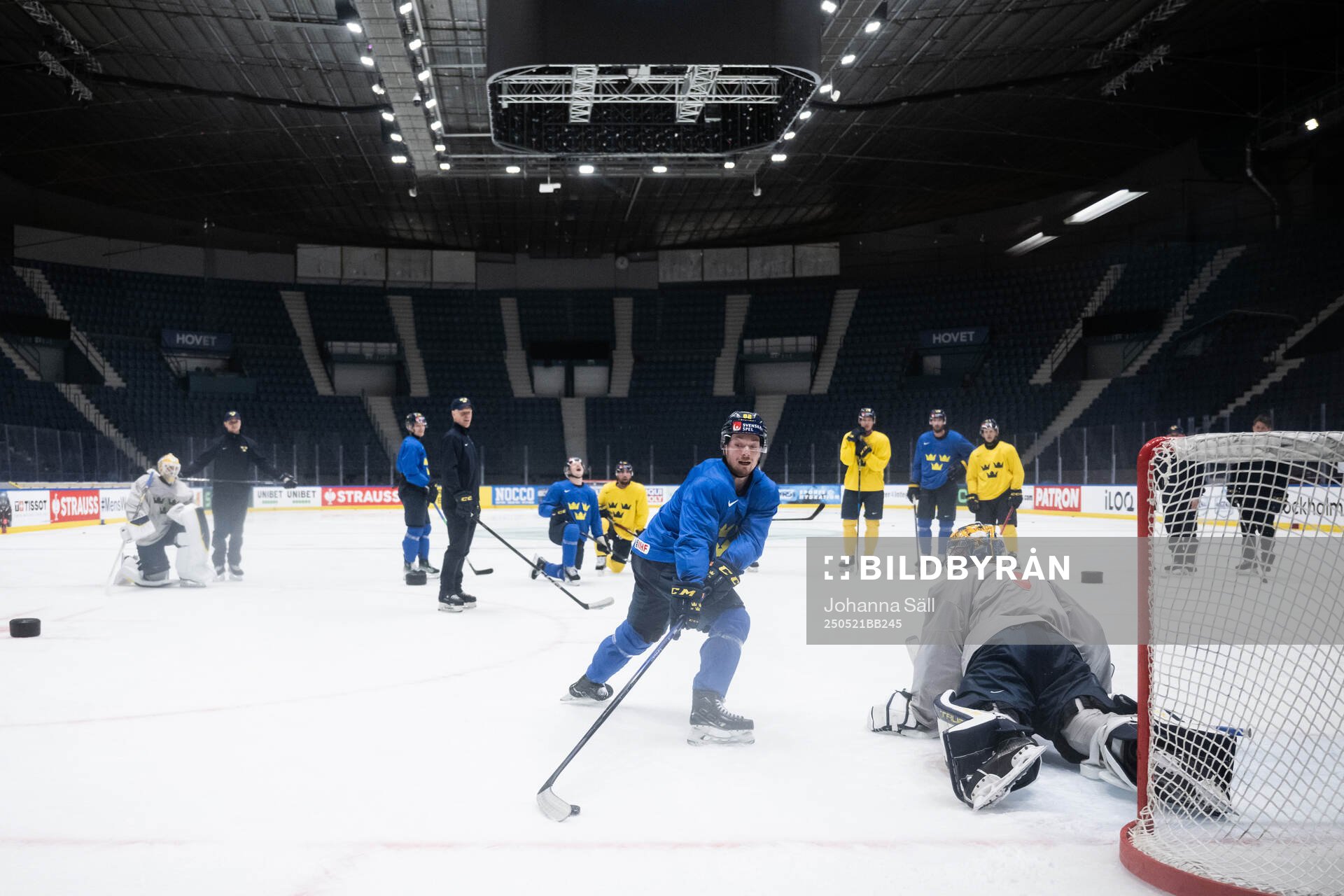 Jesper Frödén of Sweden at a practice session