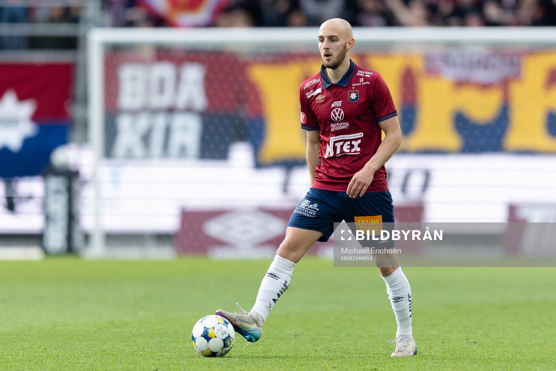 Örgrytes Amel Mujanic under fotbollsmatchen i Superettan mellan Örgryte och Sandvikens IF den 21 maj 2025 i Göteborg. 