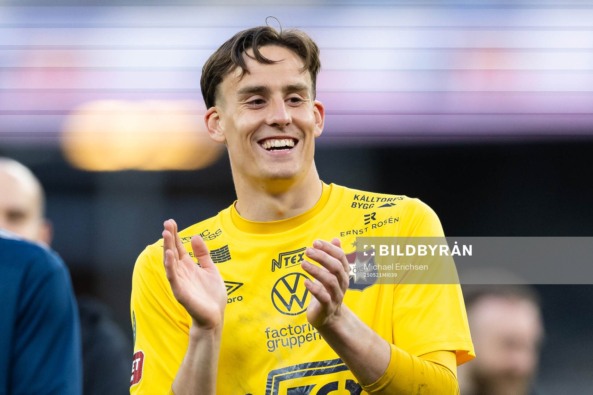 Örgrytes målvakt Hampus Gustafsson efter fotbollsmatchen i Superettan mellan Örgryte och Sandvikens IF den 21 maj 2025 i Göteborg. 