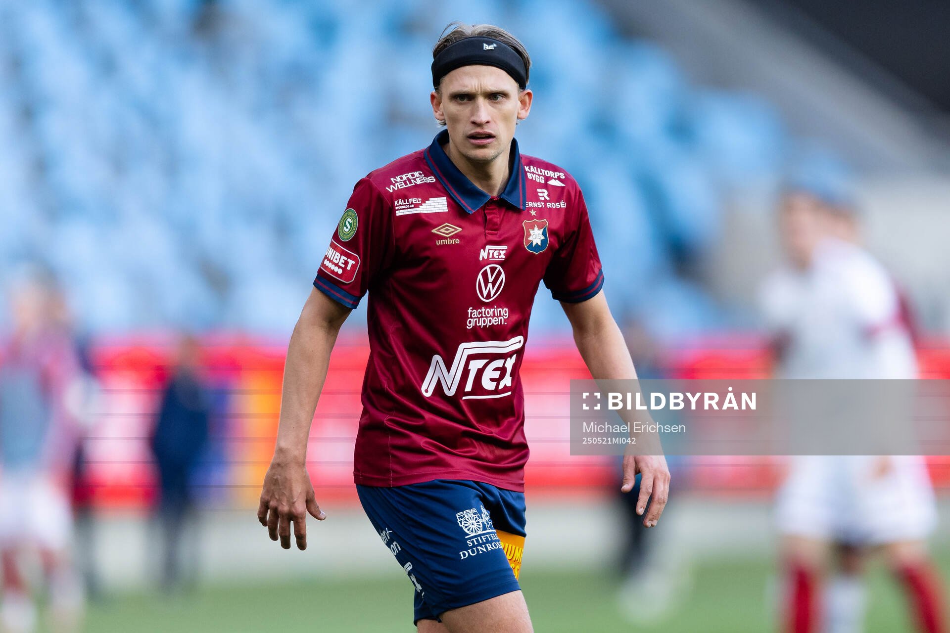 Örgrytes Charlie Vindehall under fotbollsmatchen i Superettan mellan Örgryte och Sandvikens IF den 21 maj 2025 i Göteborg. 