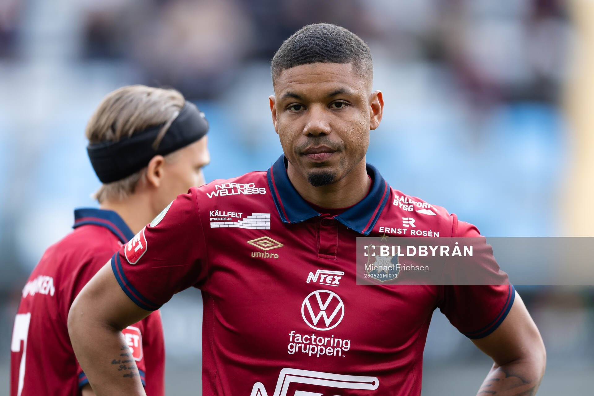 Örgrytes Mikael Dyrestam  på line up inför fotbollsmatchen i Superettan mellan Örgryte och Sandvikens IF den 21 maj 2025 i Göteborg. 