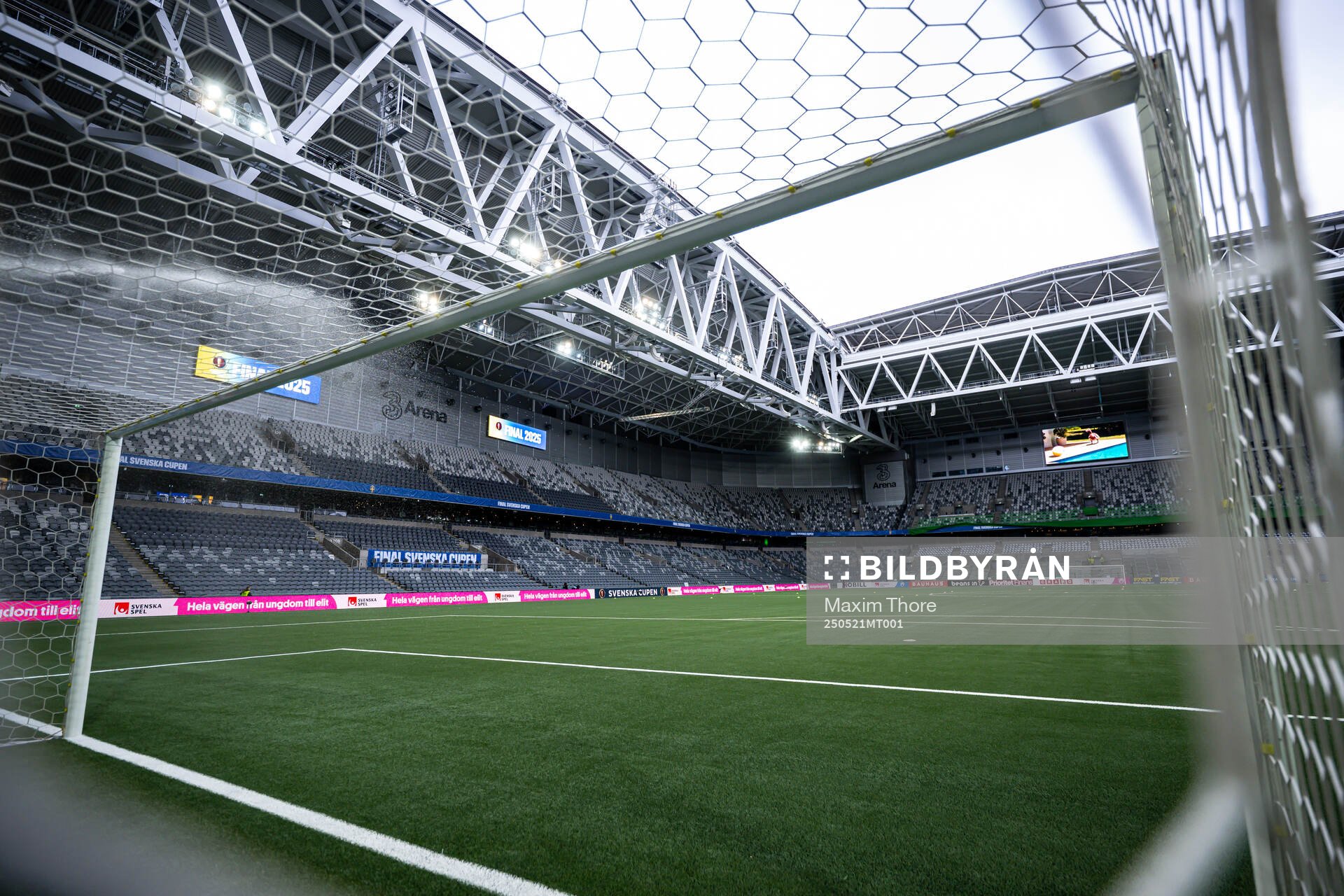Vy över 3Arena inför finalen i Svenska Cupen mellan Hammarby och IFK Norrköping den 21 maj 2025 i Stockholm. 