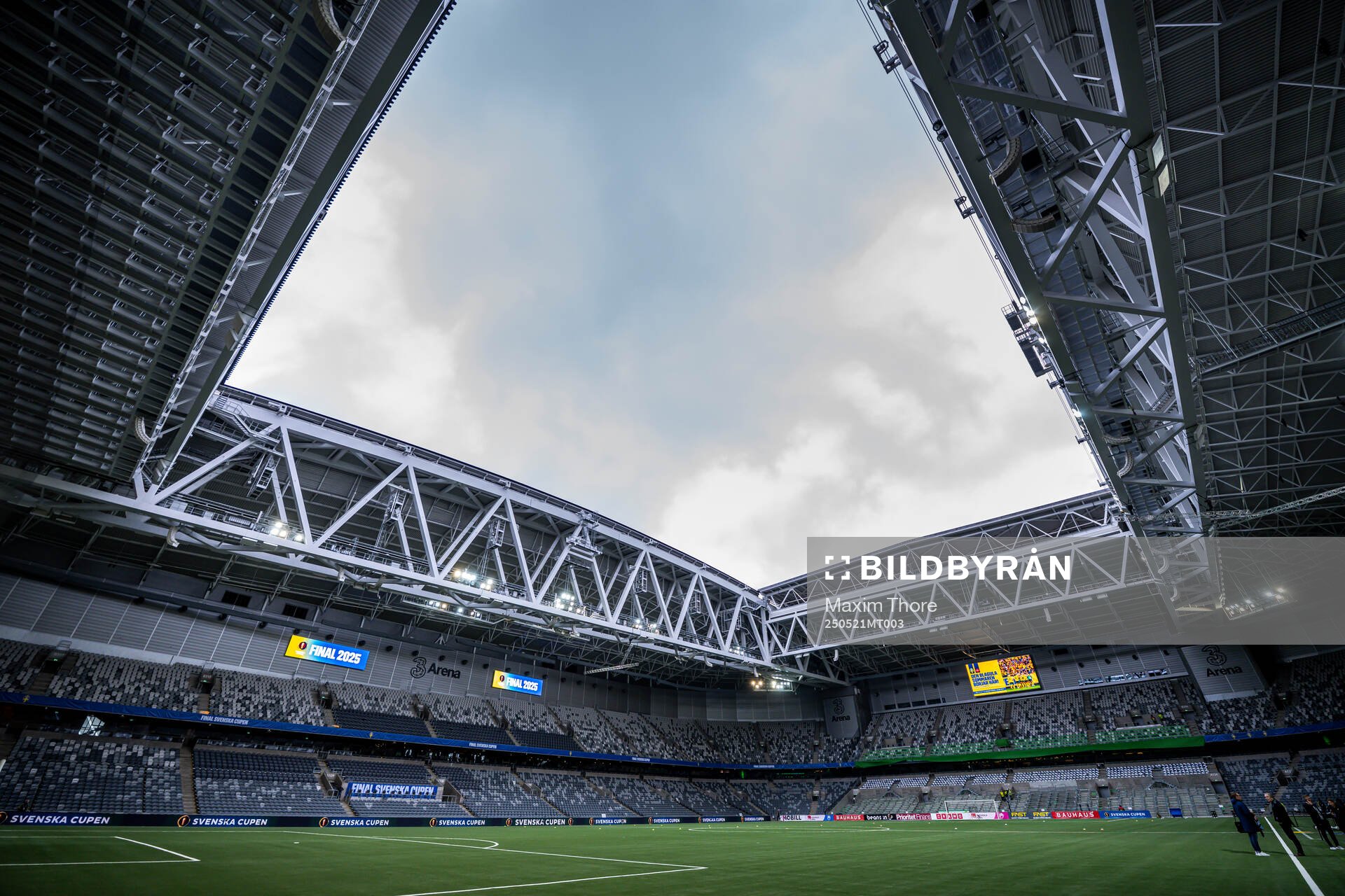 Vy över 3Arena inför finalen i Svenska Cupen mellan Hammarby och IFK Norrköping den 21 maj 2025 i Stockholm. 