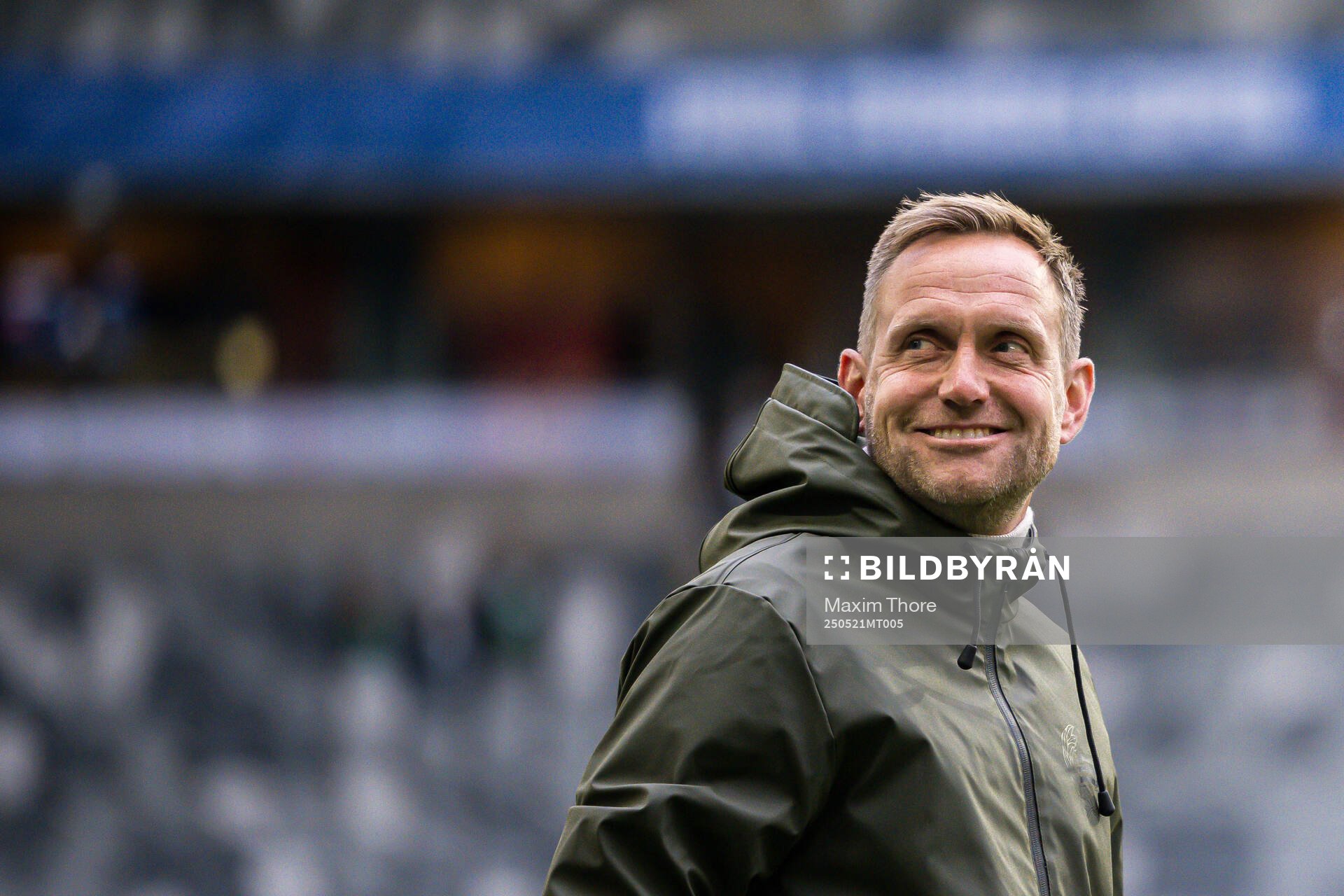 Hammarbys tränare Martin Sjögren inför finalen i Svenska Cupen mellan Hammarby och IFK Norrköping den 21 maj 2025 i Stockholm.