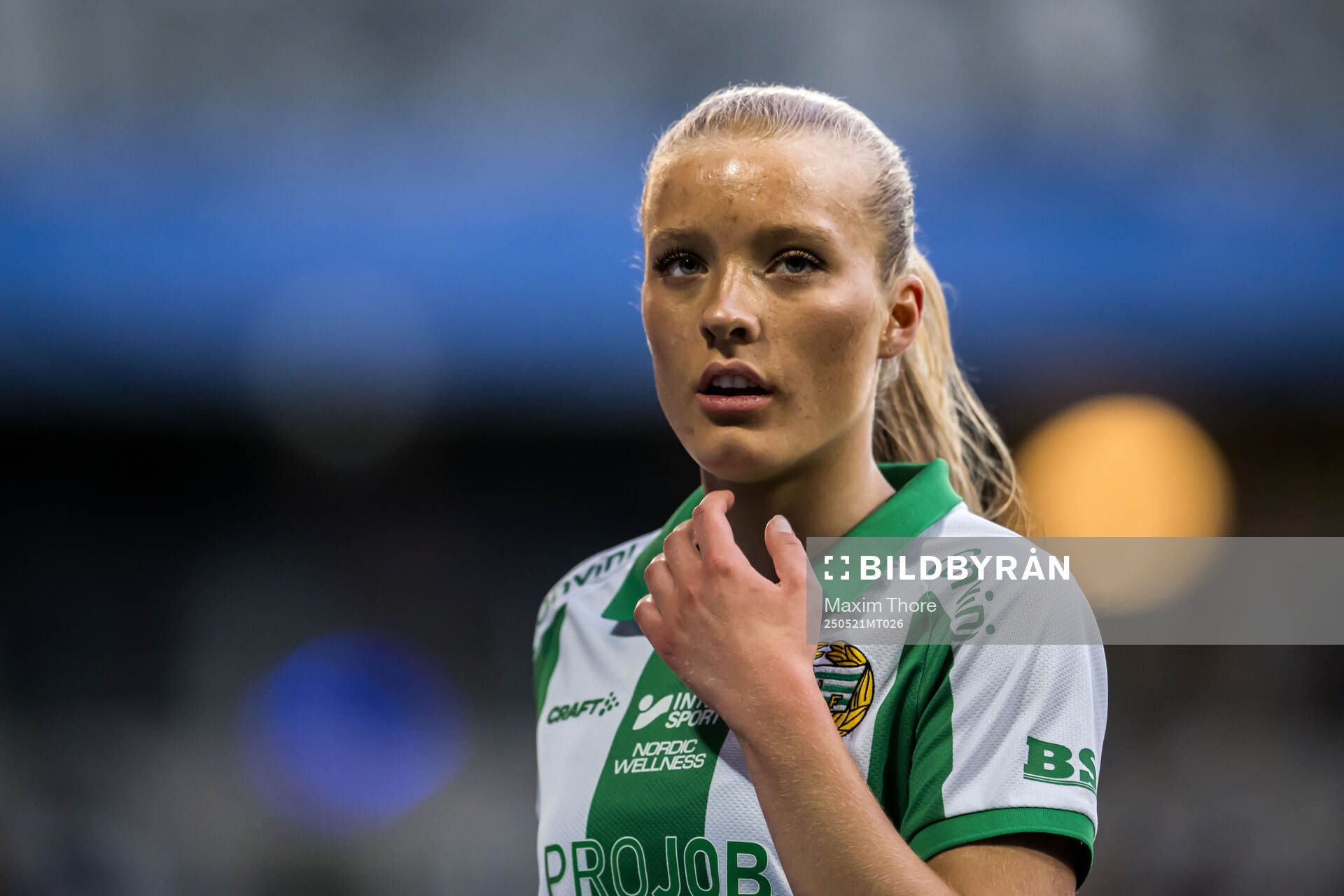 Hammarbys Smilla Holmberg under finalen i Svenska Cupen mellan Hammarby och IFK Norrköping den 21 maj 2025 i Stockholm. 