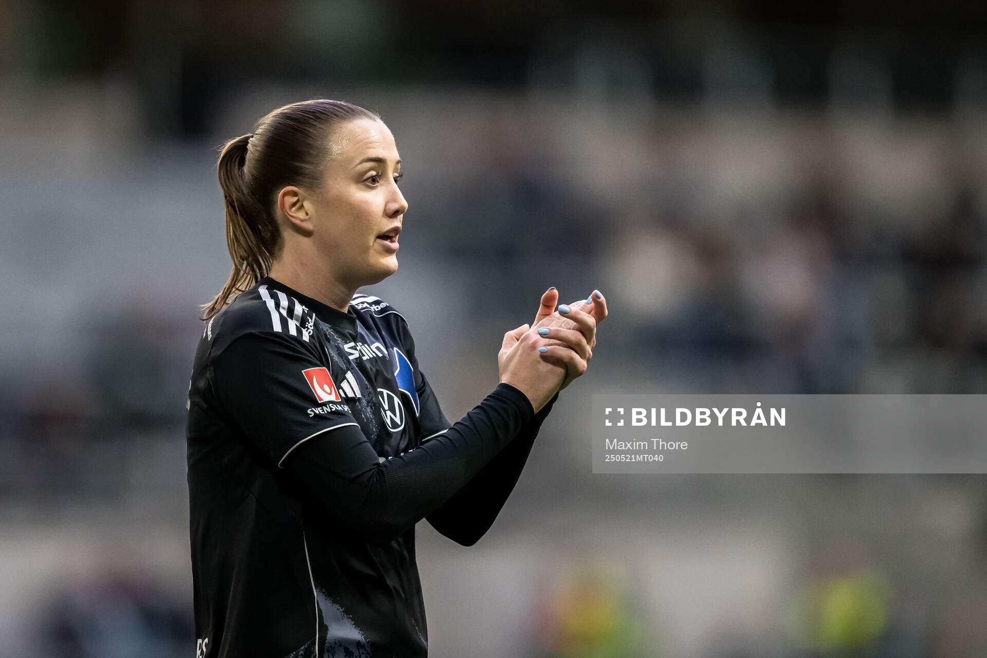 IFK Norrköpings Maja Regnås Valcic under finalen i Svenska Cupen mellan Hammarby och IFK Norrköping den 21 maj 2025 i Stockholm.