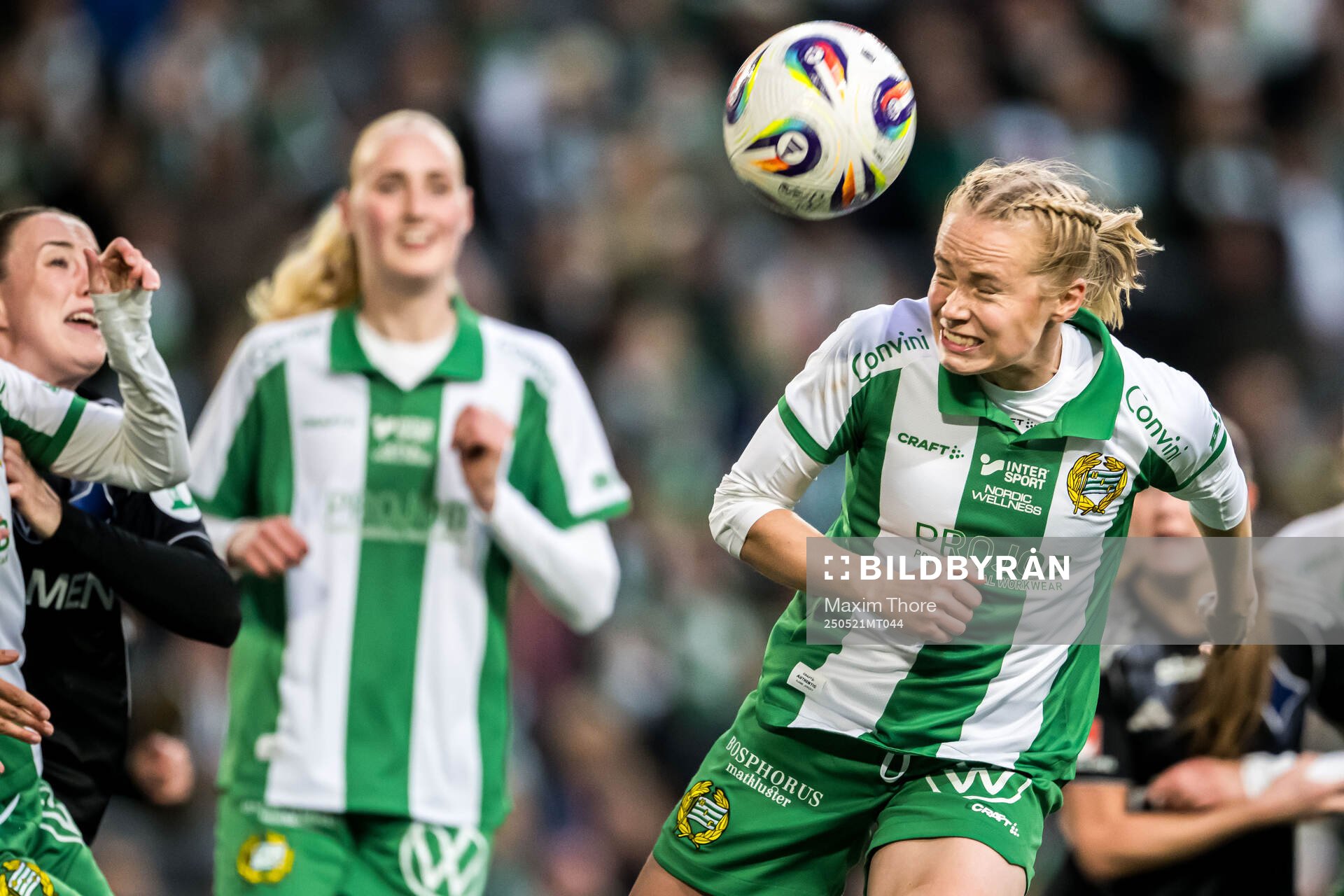 Hammarbys Julie Blakstad under finalen i Svenska Cupen mellan Hammarby och IFK Norrköping den 21 maj 2025 i Stockholm. 