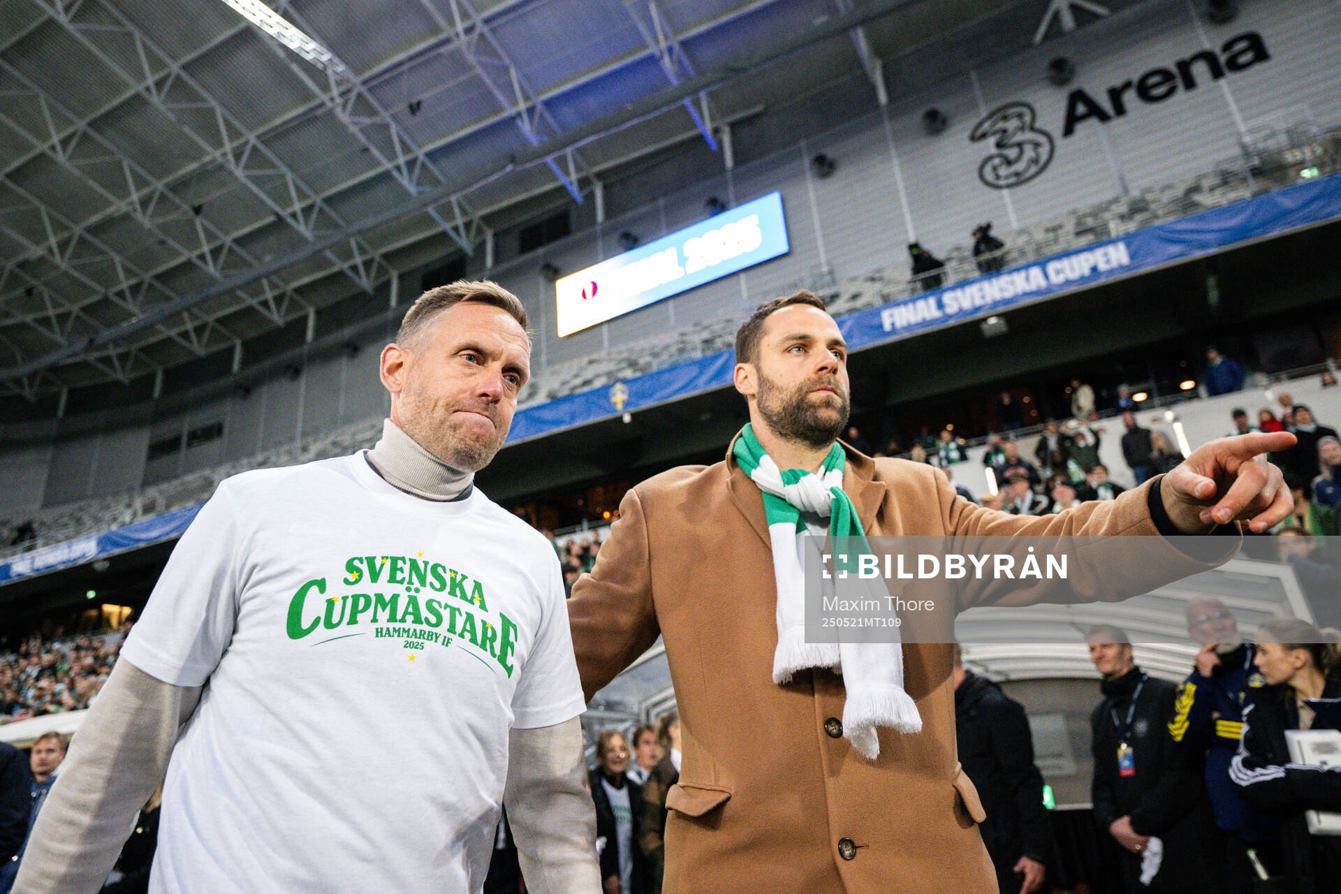 Hammarbys tränare Martin Sjögren efter finalen i Svenska Cupen mellan Hammarby och IFK Norrköping den 21 maj 2025 i Stockholm.