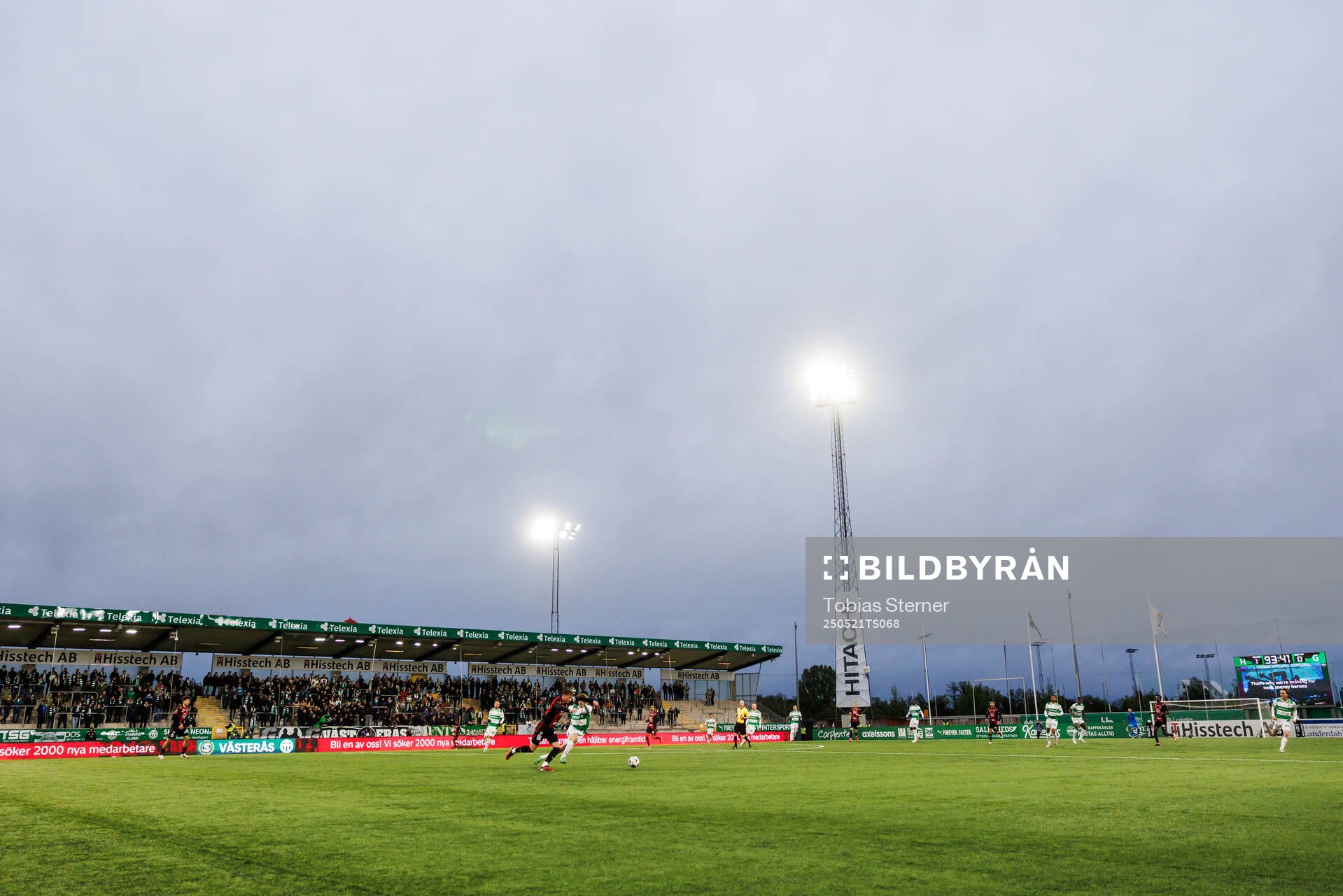 Hitachi Energy Arena under fotbollsmatchen i Superettan mellan Västerås och Östersund den 21 maj 2025 i Västerås. 