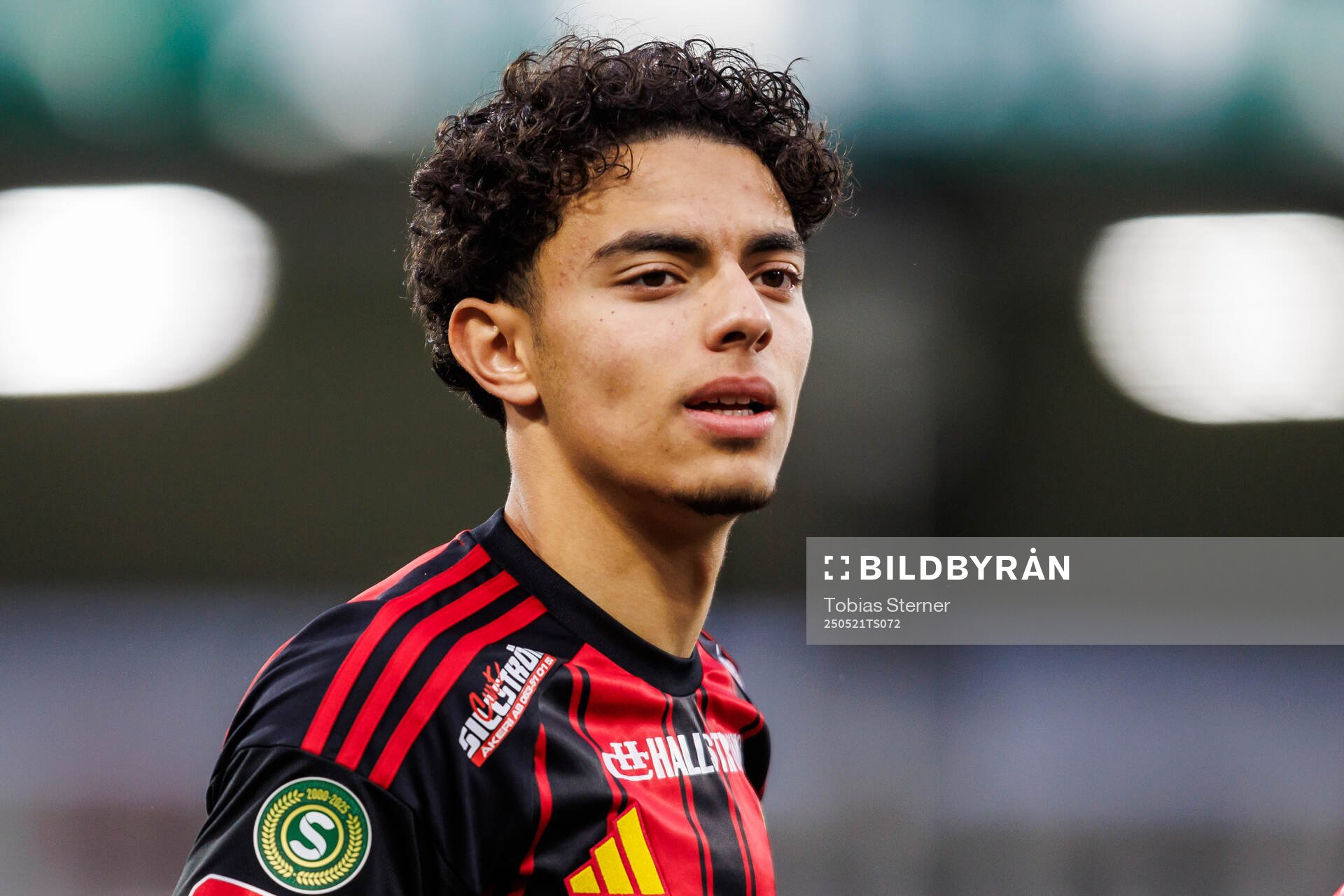 Östersunds Mohamed Bawa under fotbollsmatchen i Superettan mellan Västerås och Östersund den 21 maj 2025 i Västerås. 