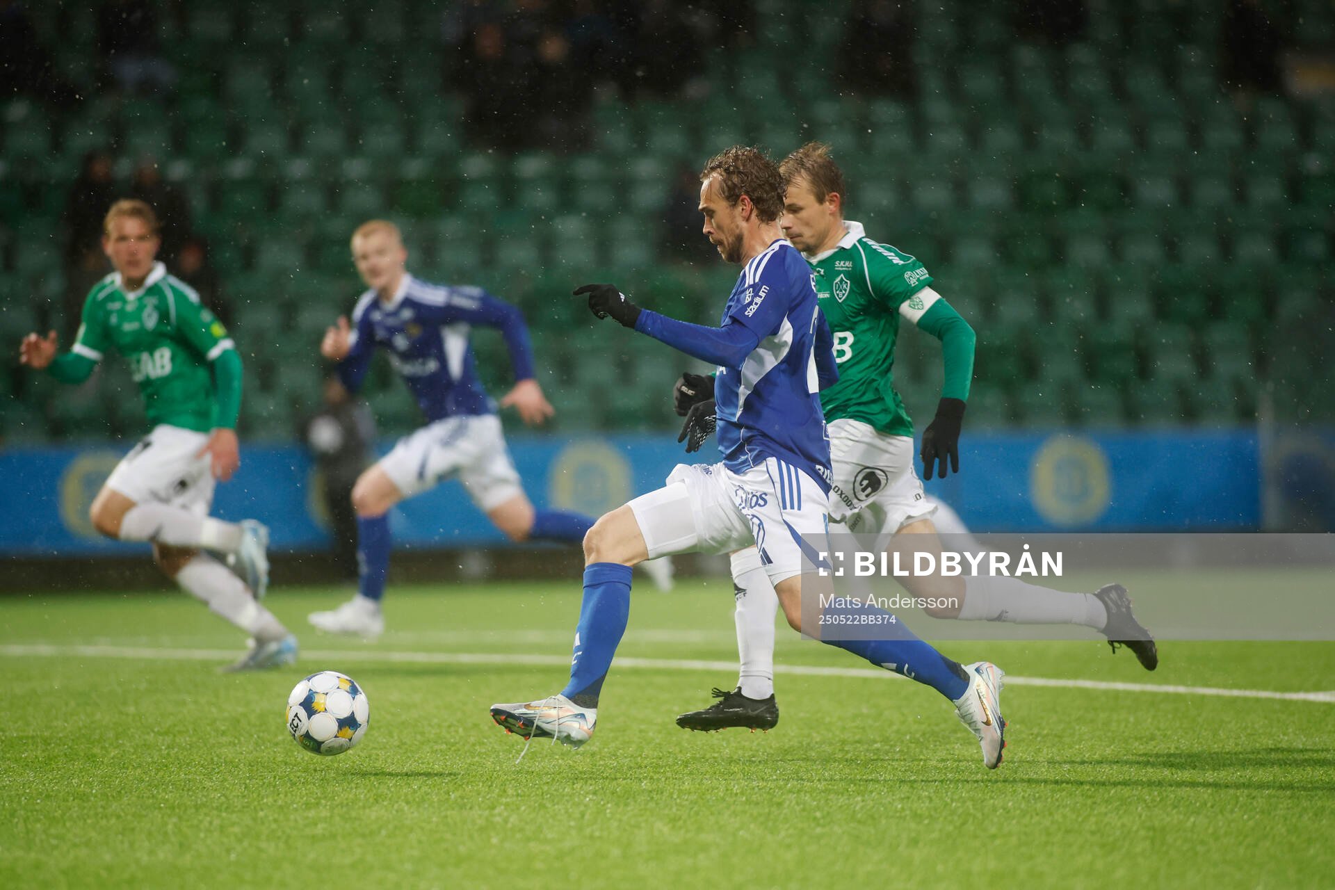GIF Sundsvalls Pontus Engblom under fotbollsmatchen i Superettan mellan GIF Sundsvall och Brage den 22 maj 2025 i Sundsvall. 