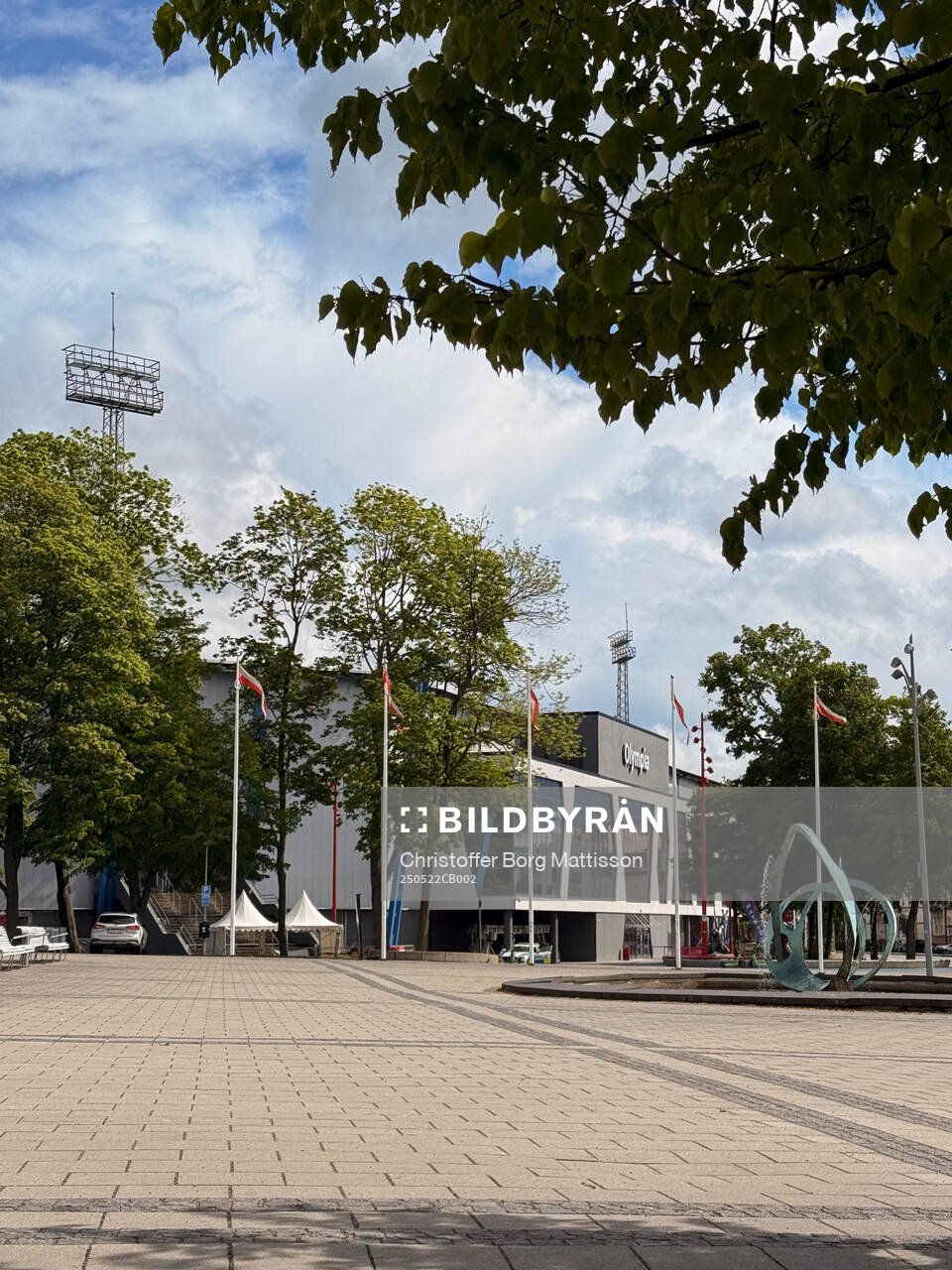 Olympia exteriör inför fotbollsmatchen i Superettan mellan Helsingborg och Oddevold den 22 maj 2025 i Helsingborg. 