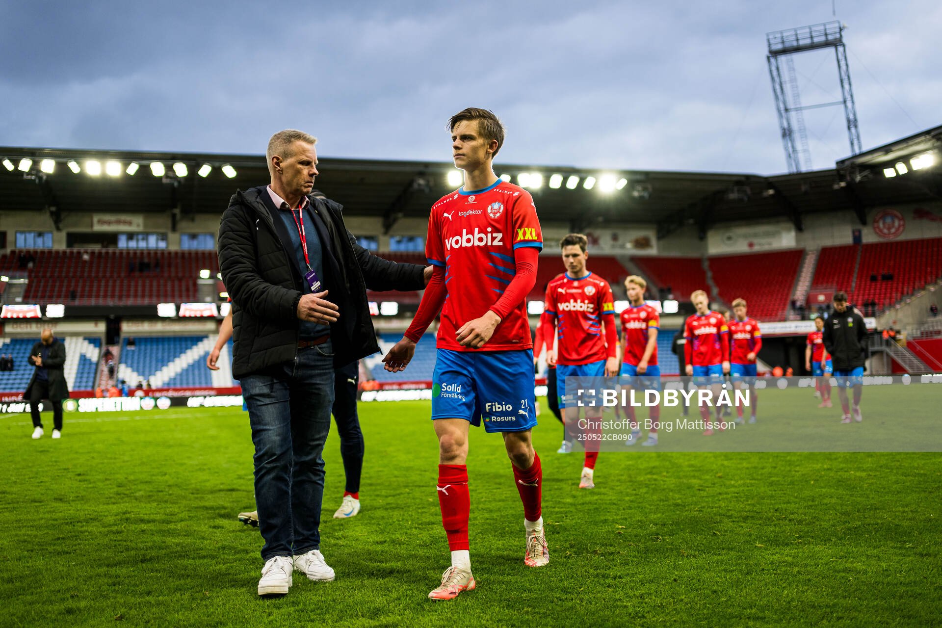 Helsingborgs ordförande Fredrik Karlsson och Adrian