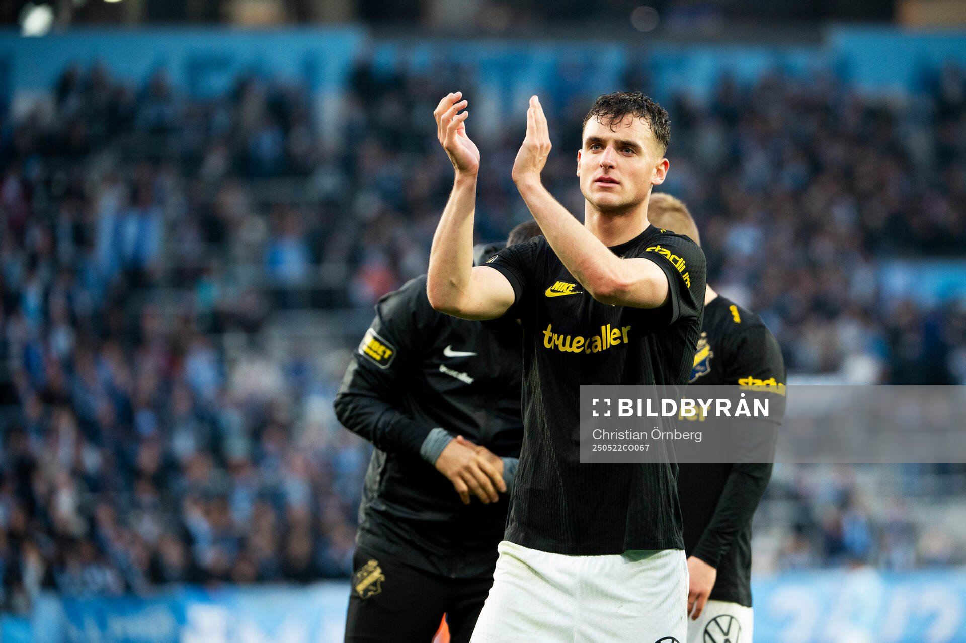AIKs Áron Csongvai efter fotbollsmatchen i Allsvenskan mellan Malmö FF och AIK den 22 maj 2025 i Malmö. 