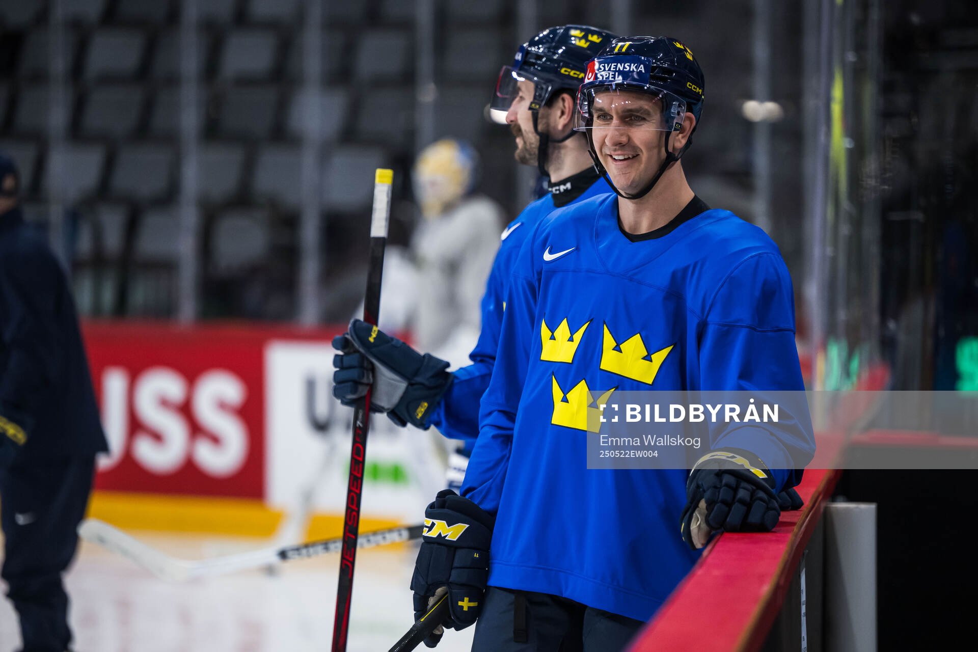 Mikael Backlund of Sweden at a practice session