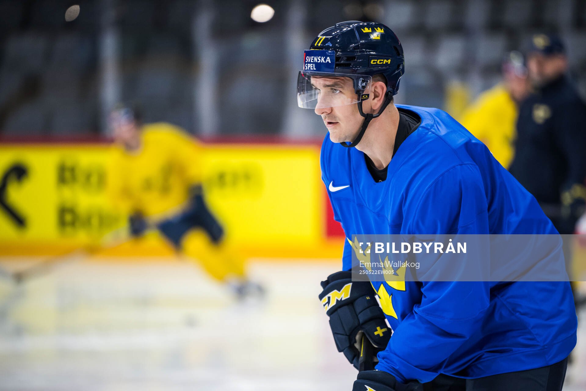 Mikael Backlund of Sweden at a practice session