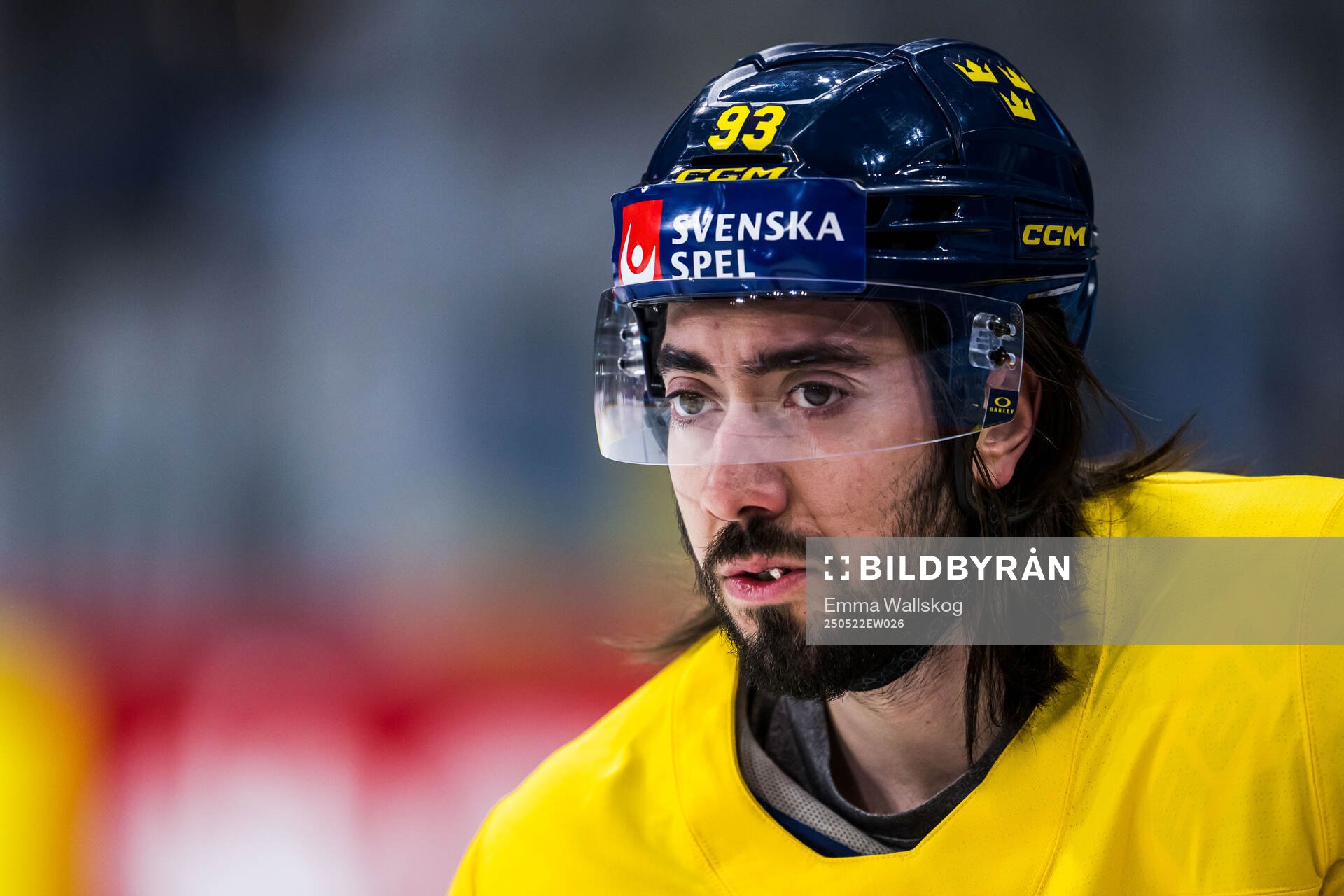 Mika Zibanejad of Sweden at a practice session