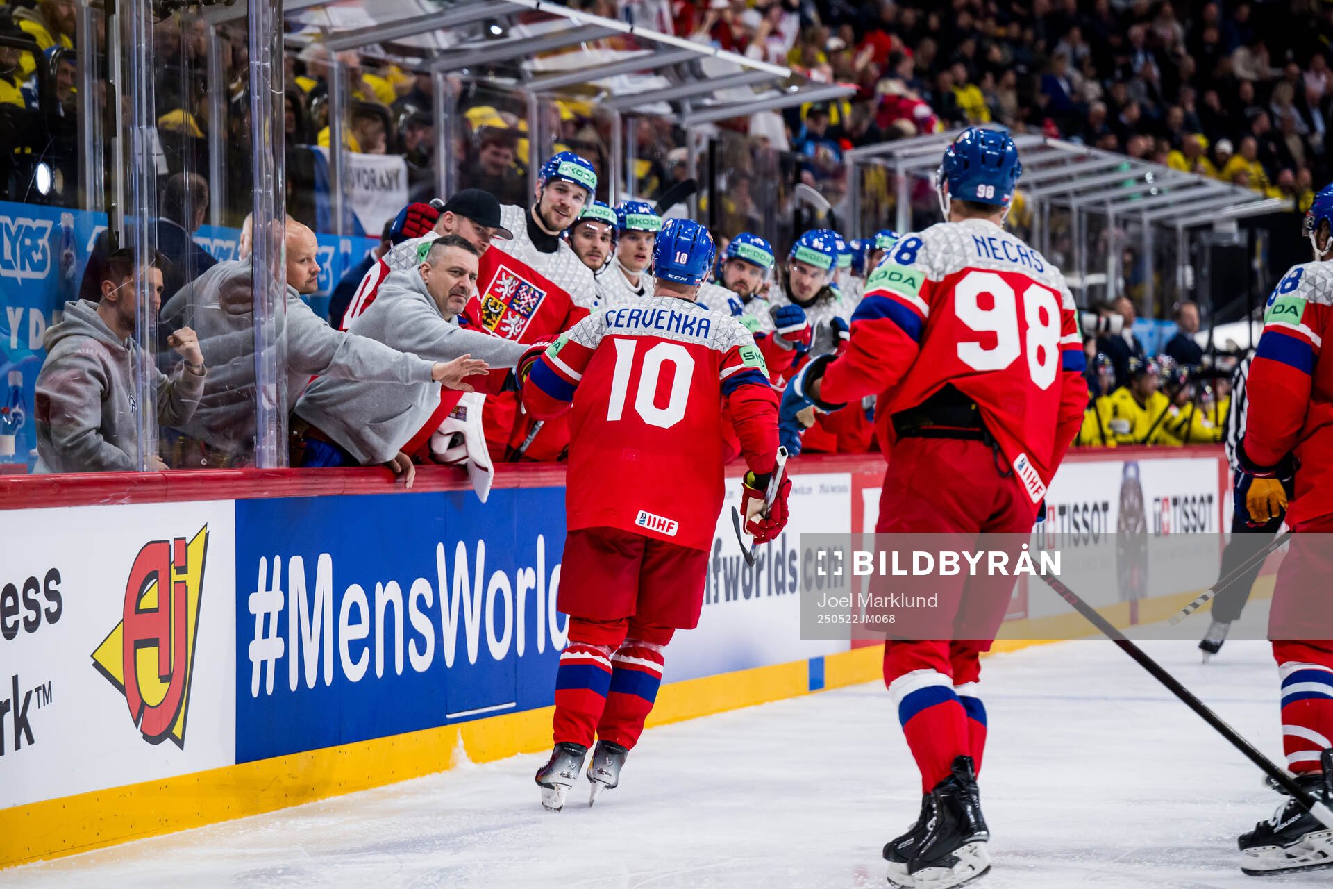 Roman Cervenka of Czech Republic celebrate