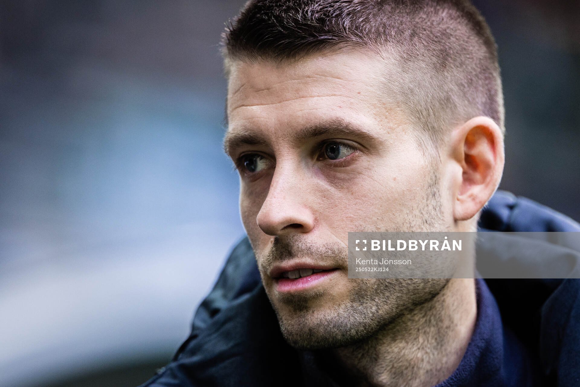 Hammarbys assisterande tränare David Selini under fotbollsmatchen i Allsvenskan mellan Hammarby och Mjällby den 22 maj 2025 i Stockholm. 