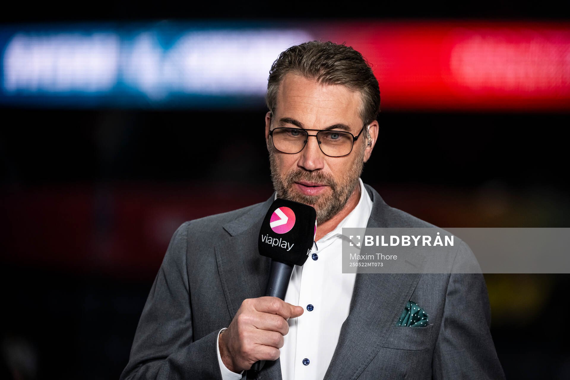 Peter Forsberg in Swedish broadcaster Viaplay studio