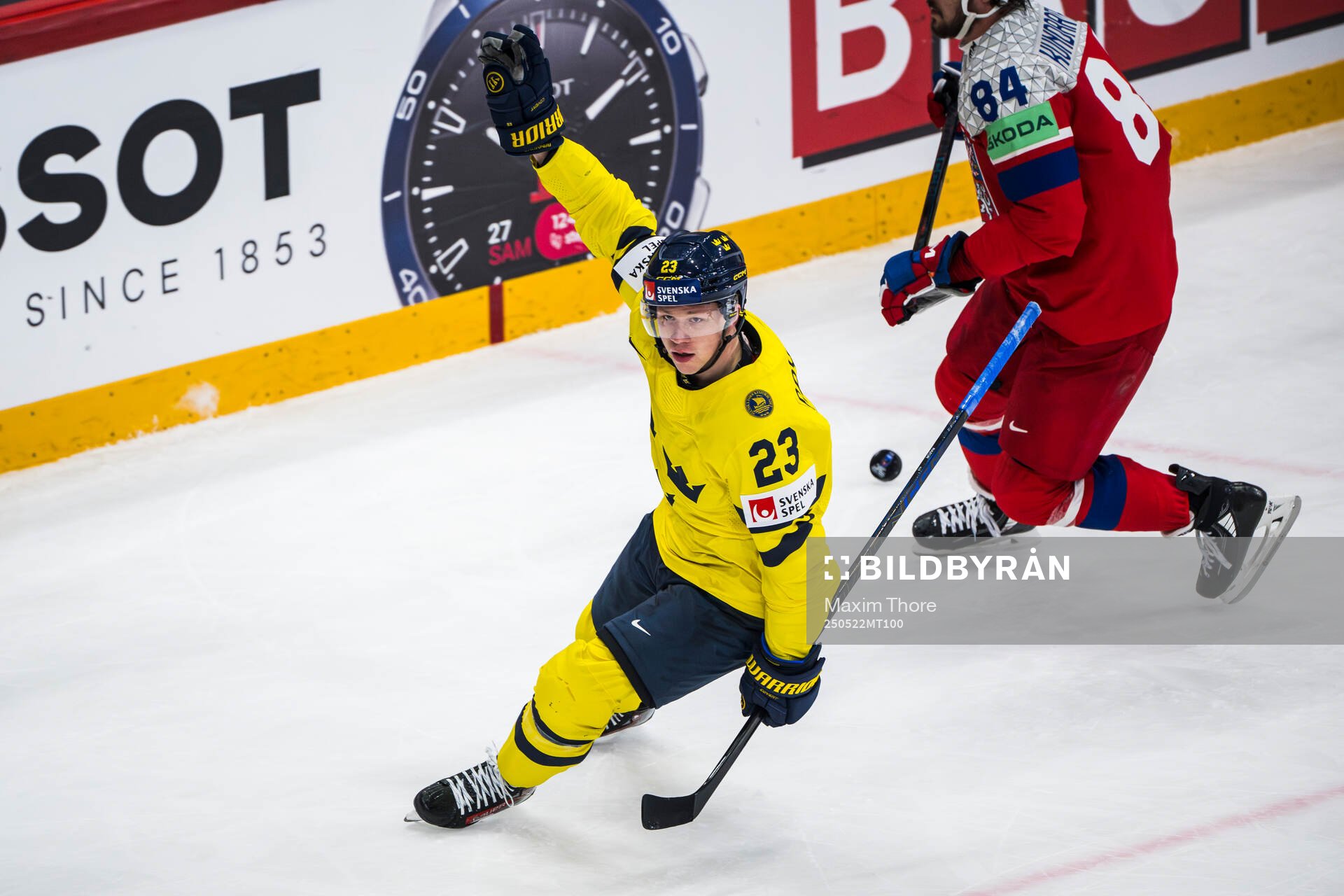 Lucas Raymond of Sweden celebrates the 2-0 goal