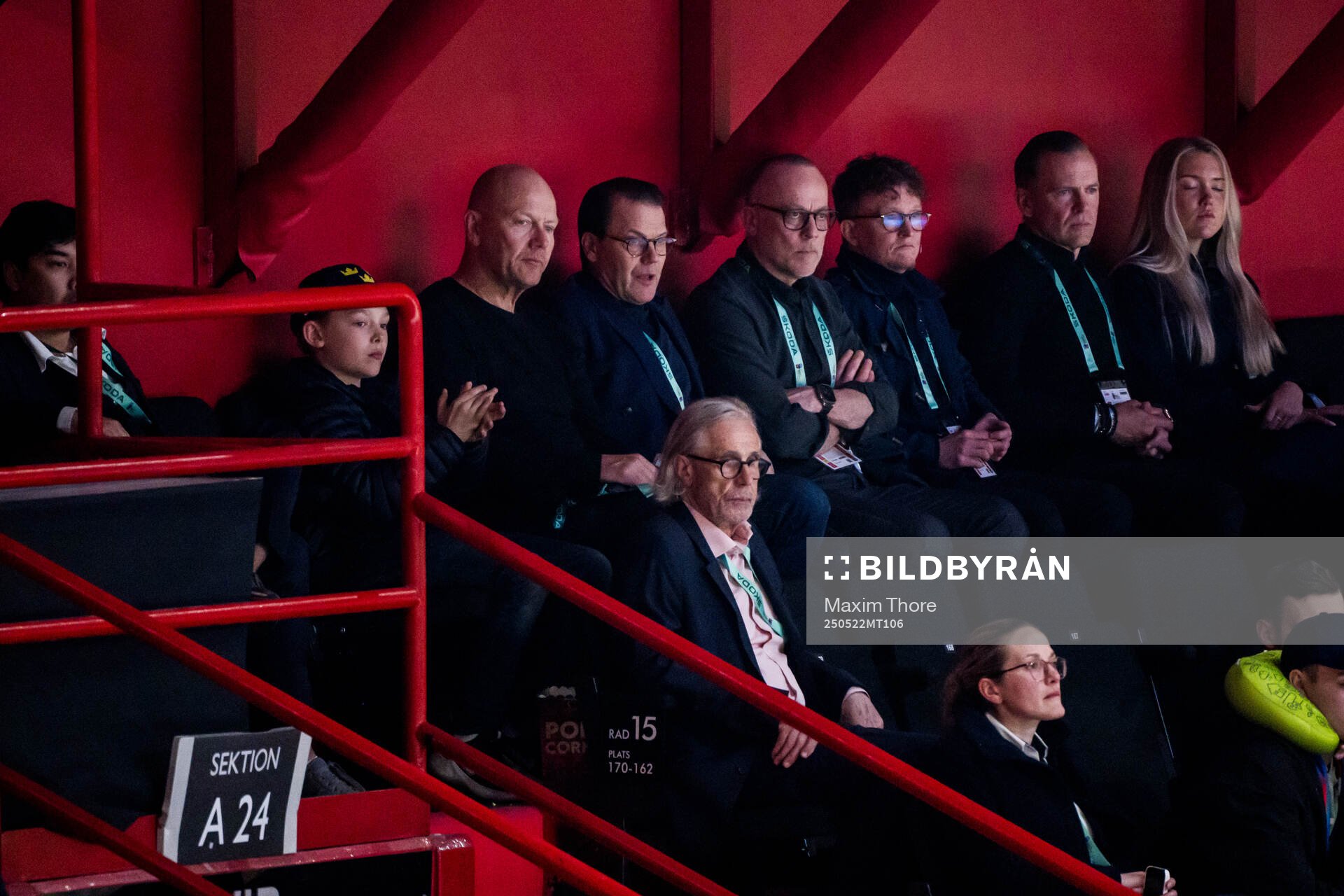 Mats Sundin and Prince Daniel of Sweden in the stands