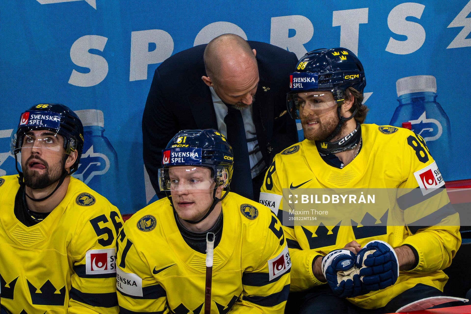 Assistant coach Anders Sörensen, Erik Gustafsson, Emil