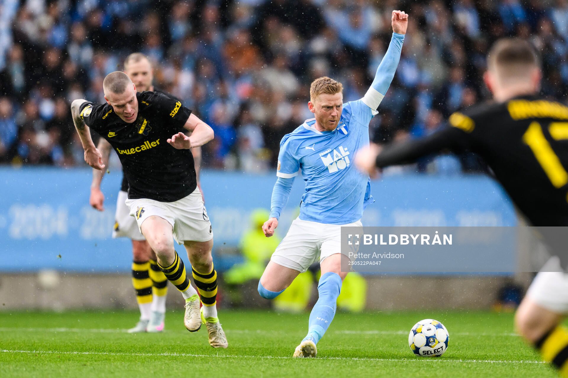 Malmö FFs Anders Christiansen under fotbollsmatchen i Allsvenskan mellan Malmö FF och AIK den 22 maj 2025 i Malmö. 