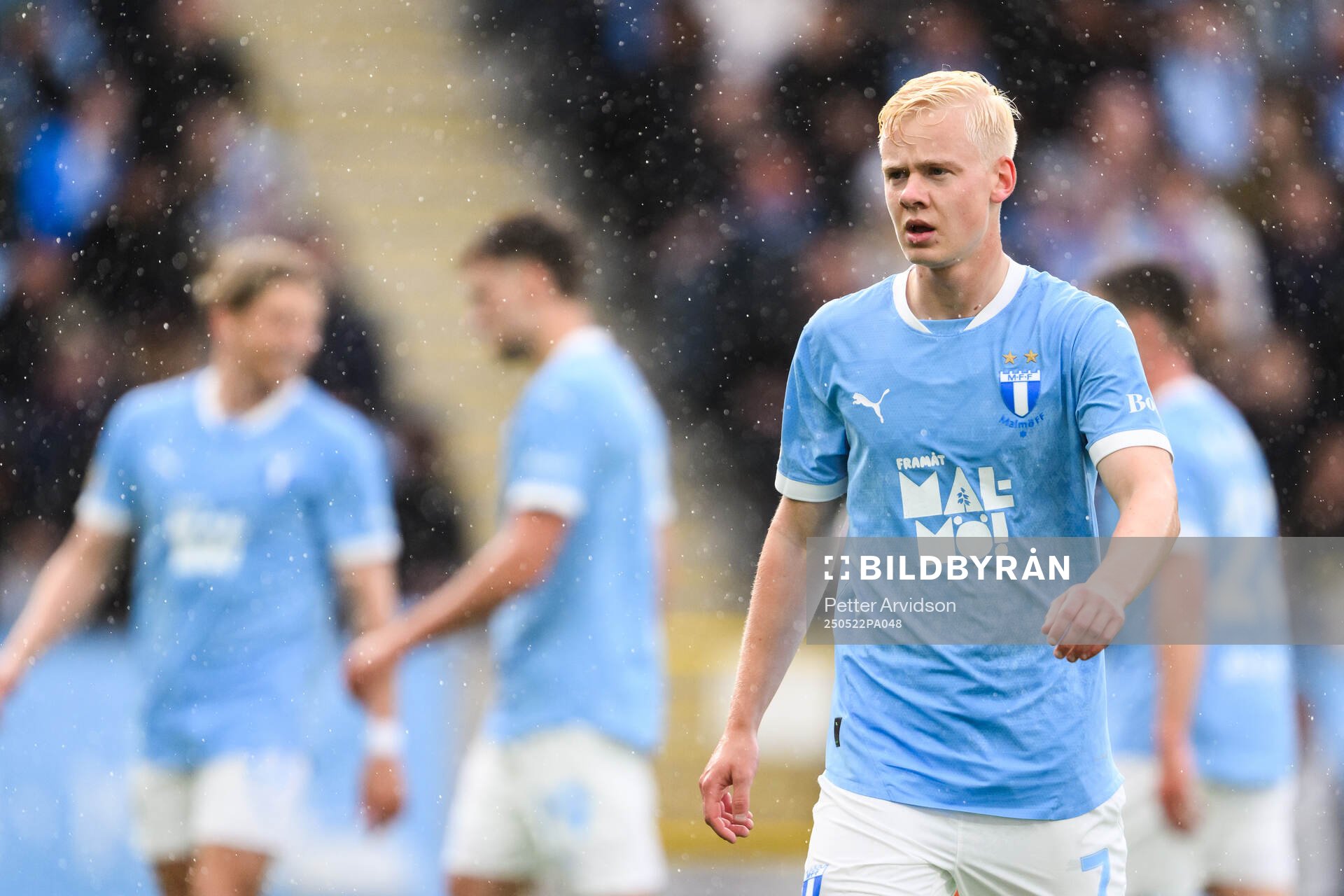 Malmö FFs Otto Rosengren under fotbollsmatchen i Allsvenskan mellan Malmö FF och AIK den 22 maj 2025 i Malmö. 