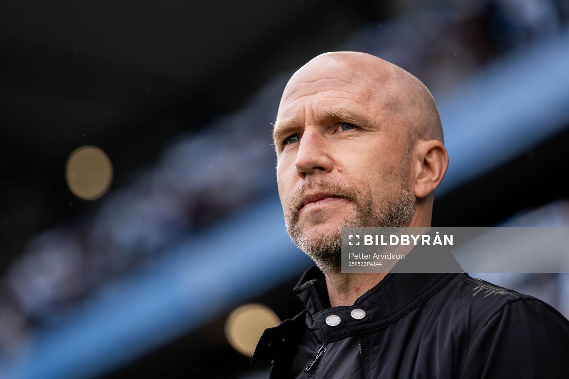 Malmö FFs tränare Henrik Rydström inför fotbollsmatchen i Allsvenskan mellan Malmö FF och AIK den 22 maj 2025 i Malmö. 