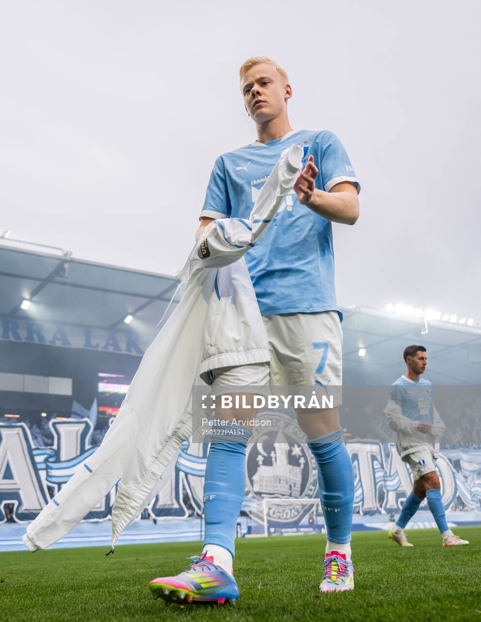 Malmö FFs Otto Rosengren inför fotbollsmatchen i Allsvenskan mellan Malmö FF och AIK den 22 maj 2025 i Malmö. 